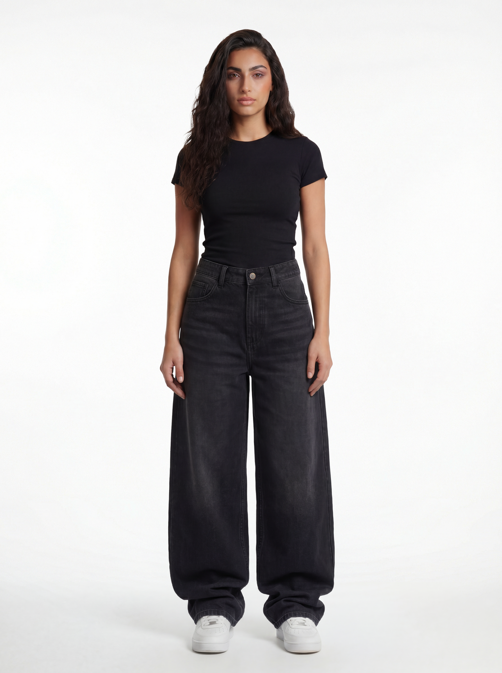 Baggy Fit Denim – Faded Black 1109