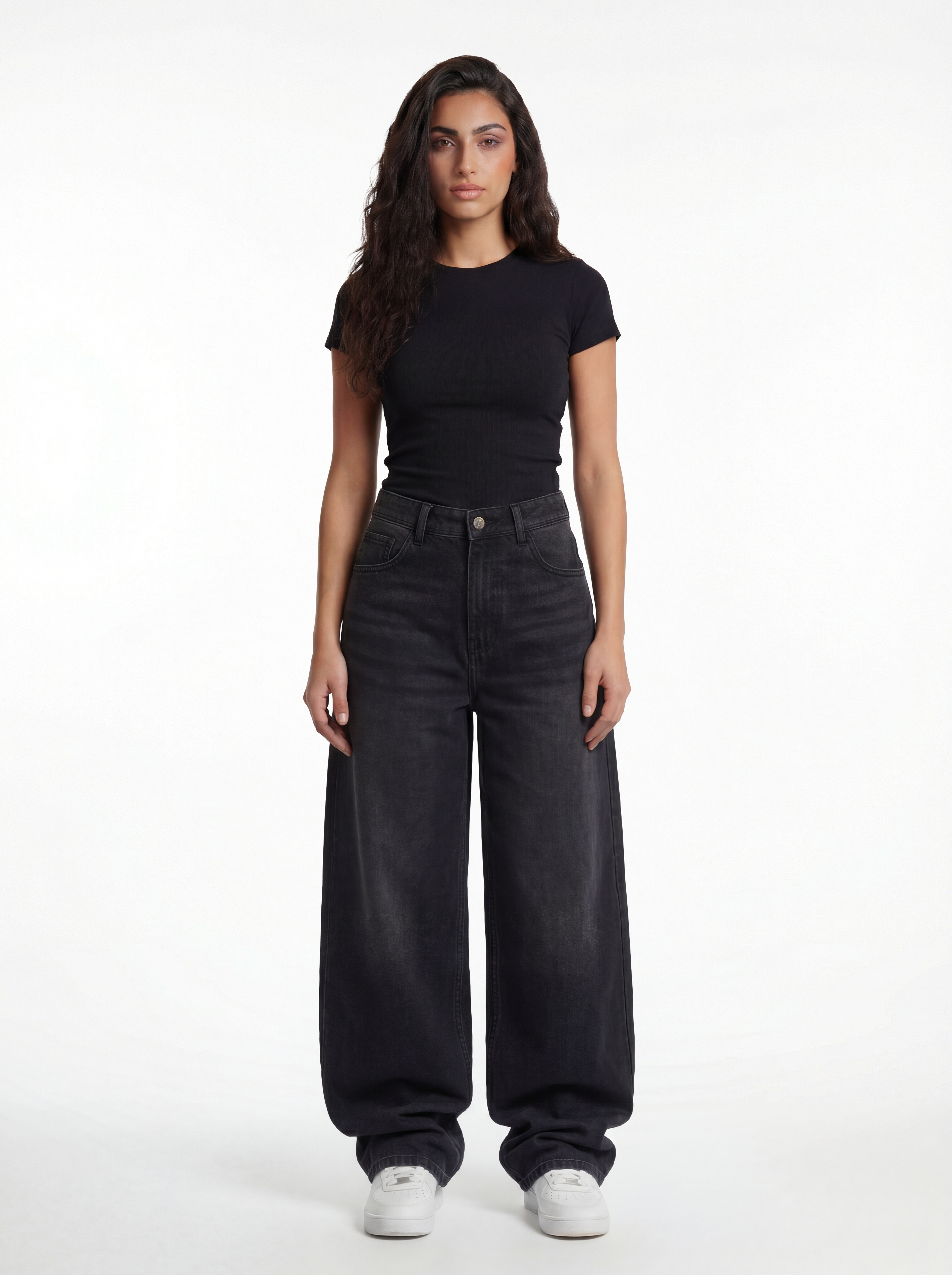 Baggy Fit Denim – Faded Black 1109