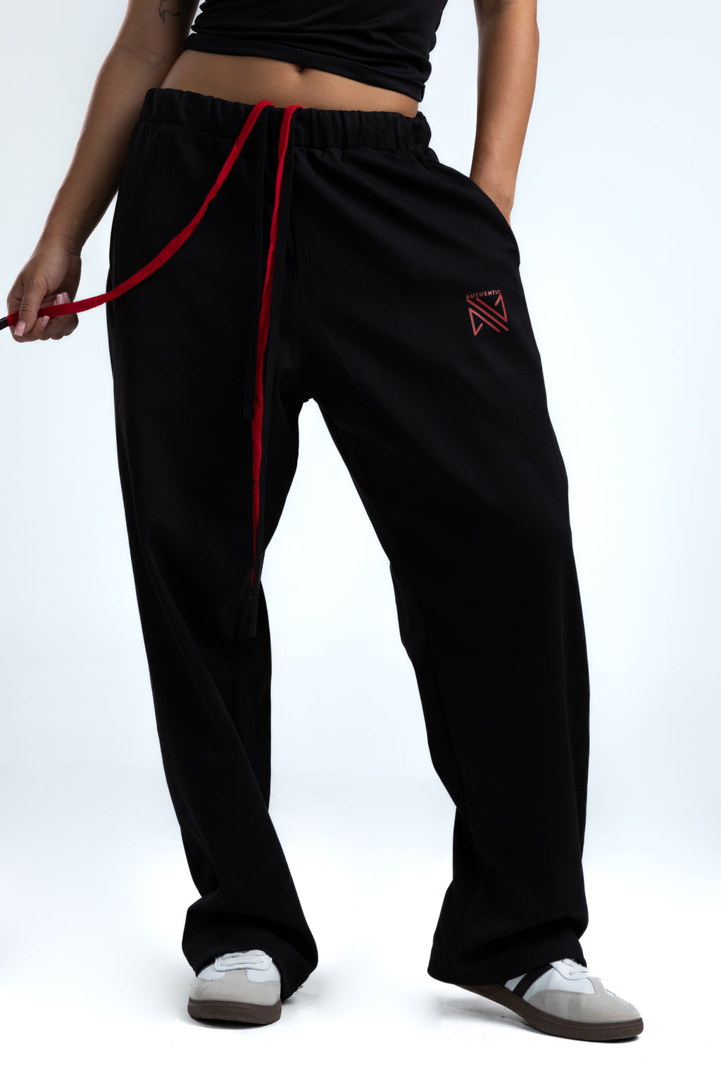 1033-Midnight Mood Unphased Jogger with Red Strap
