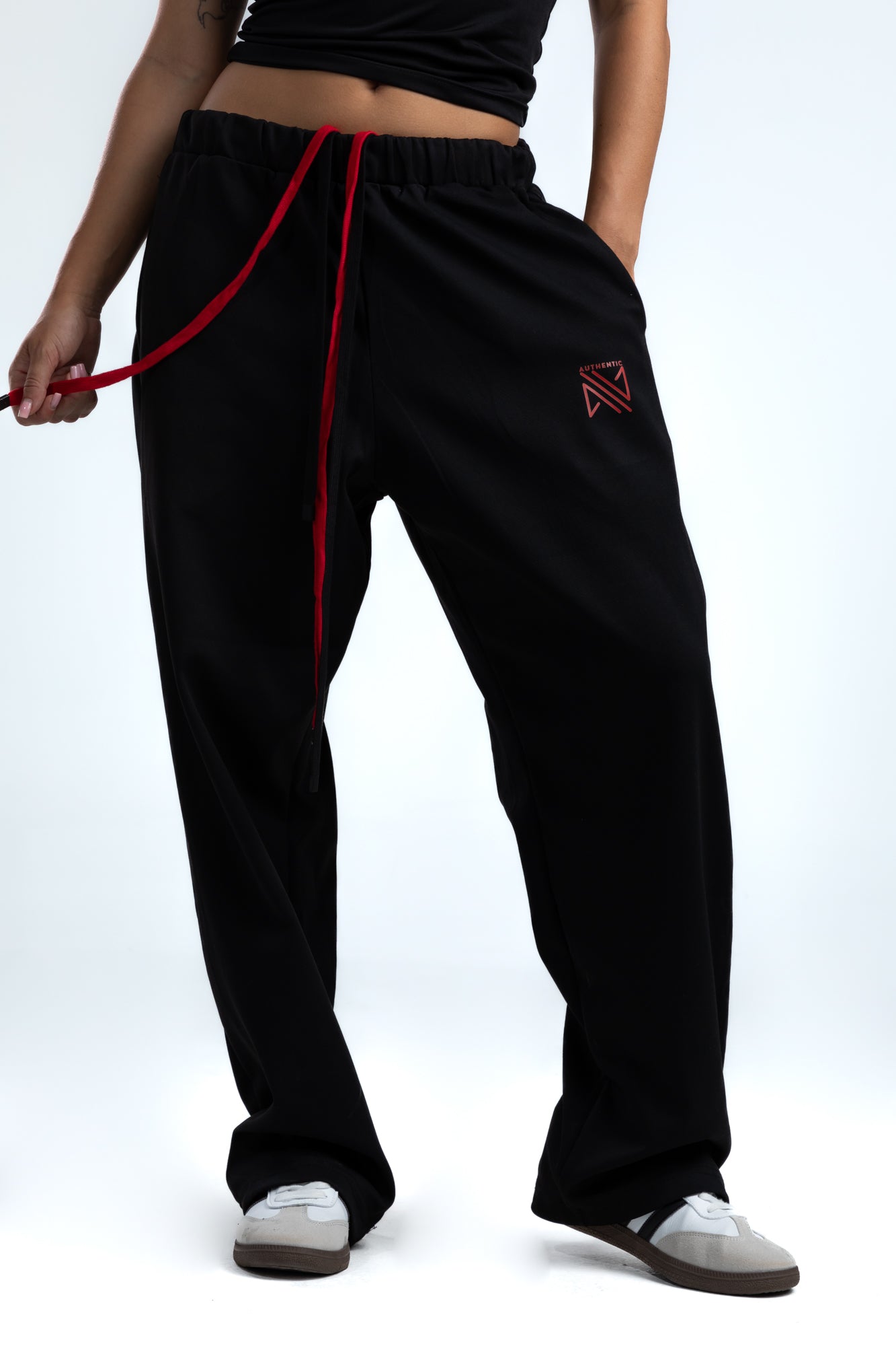 1033-Midnight Mood Unphased Jogger with Red Strap