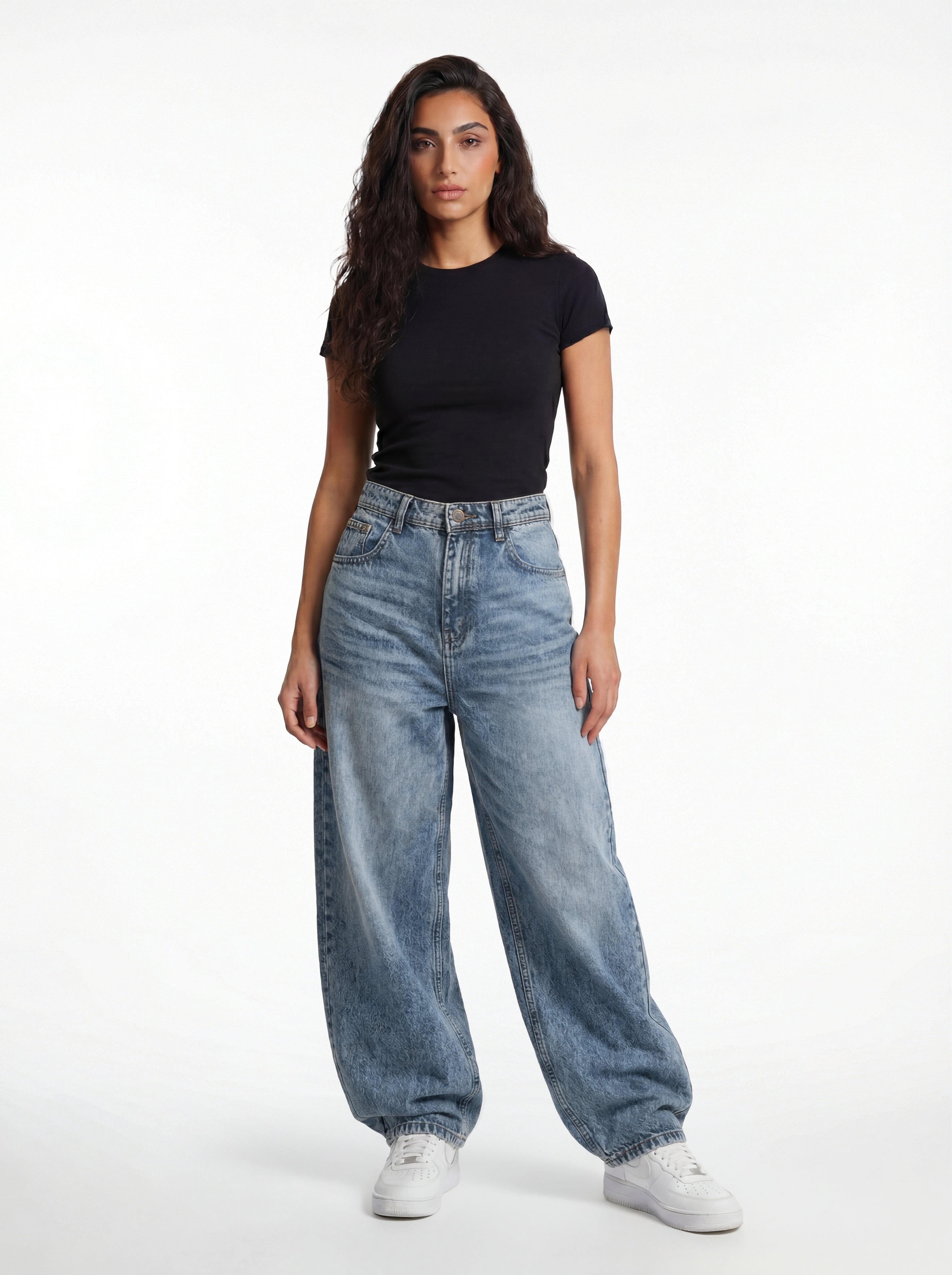 Baggy Fit Denim – Washed Sky 1104