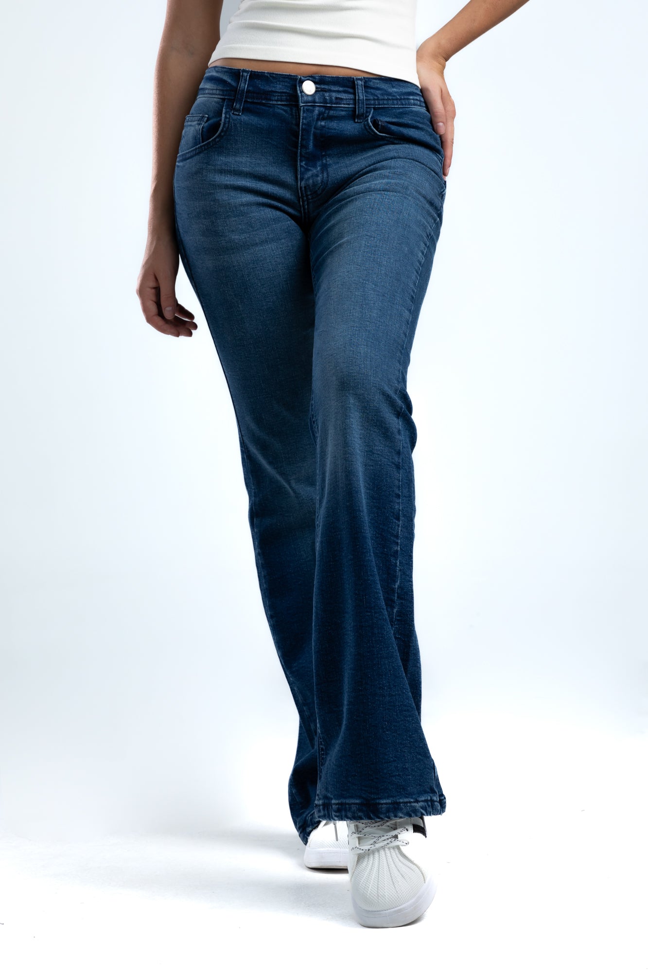 1031-Mid Blue Flare – Stretch Fit · Lycra Fabric