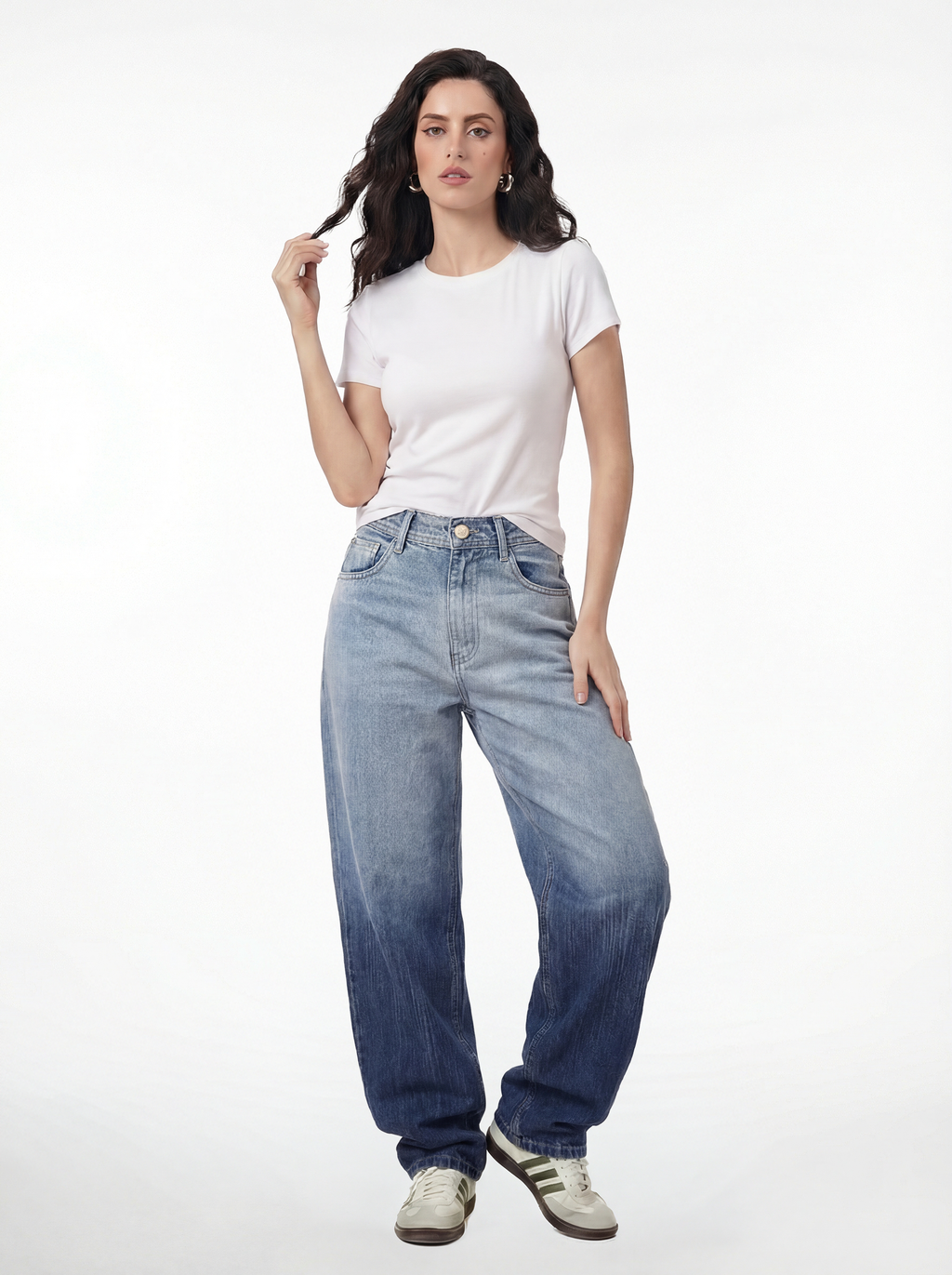Straight Flipped Pocket — Line Spray Blue 1087