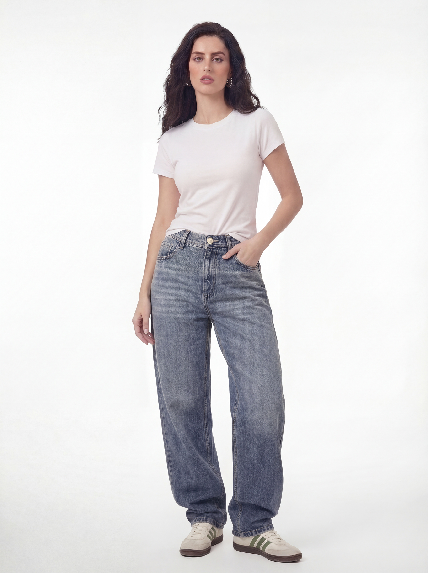 Straight Flipped Pocket — Sand Blue 1085