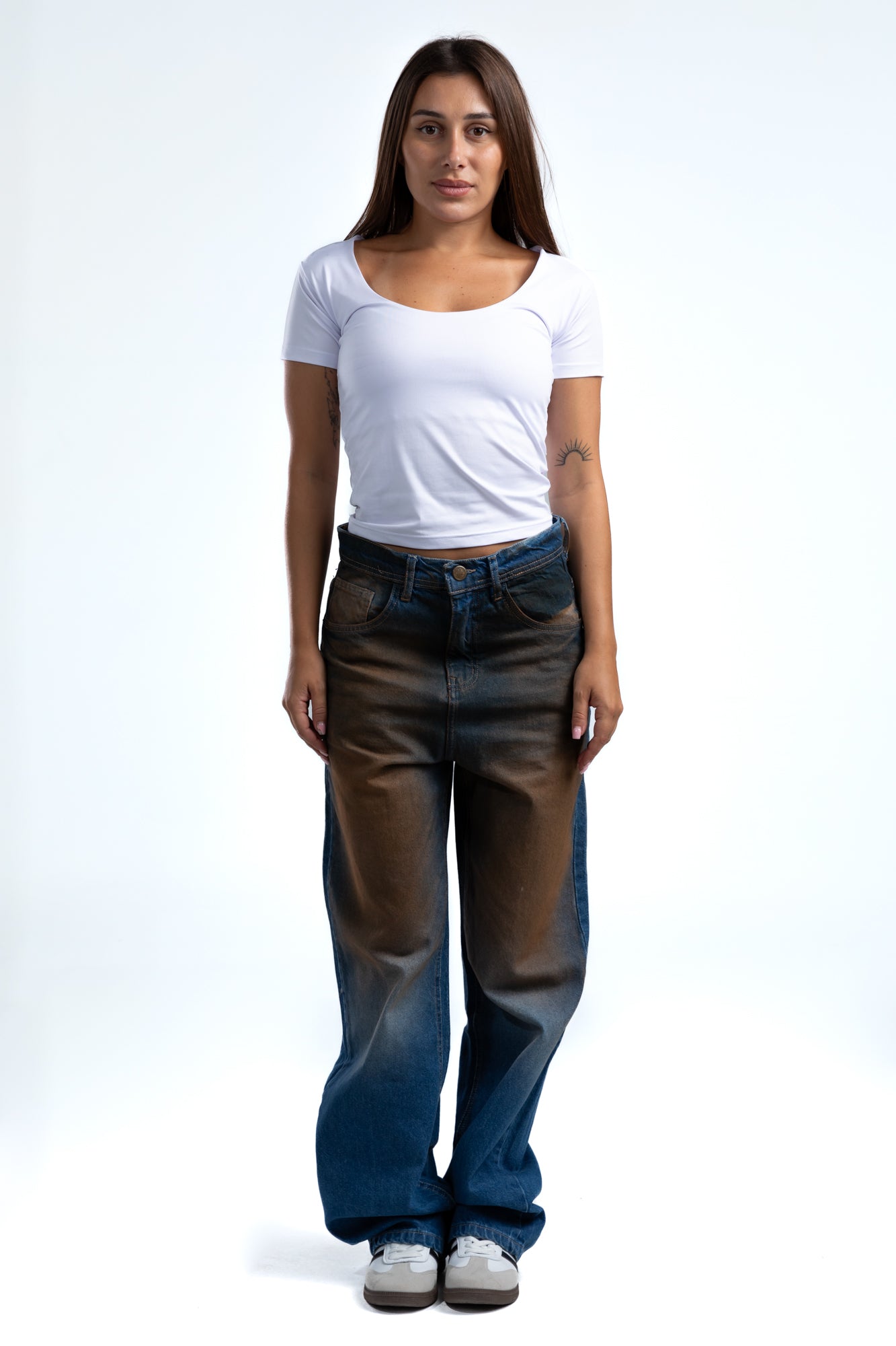 1046-Rust Indigo Relaxed Silhouette Jeans
