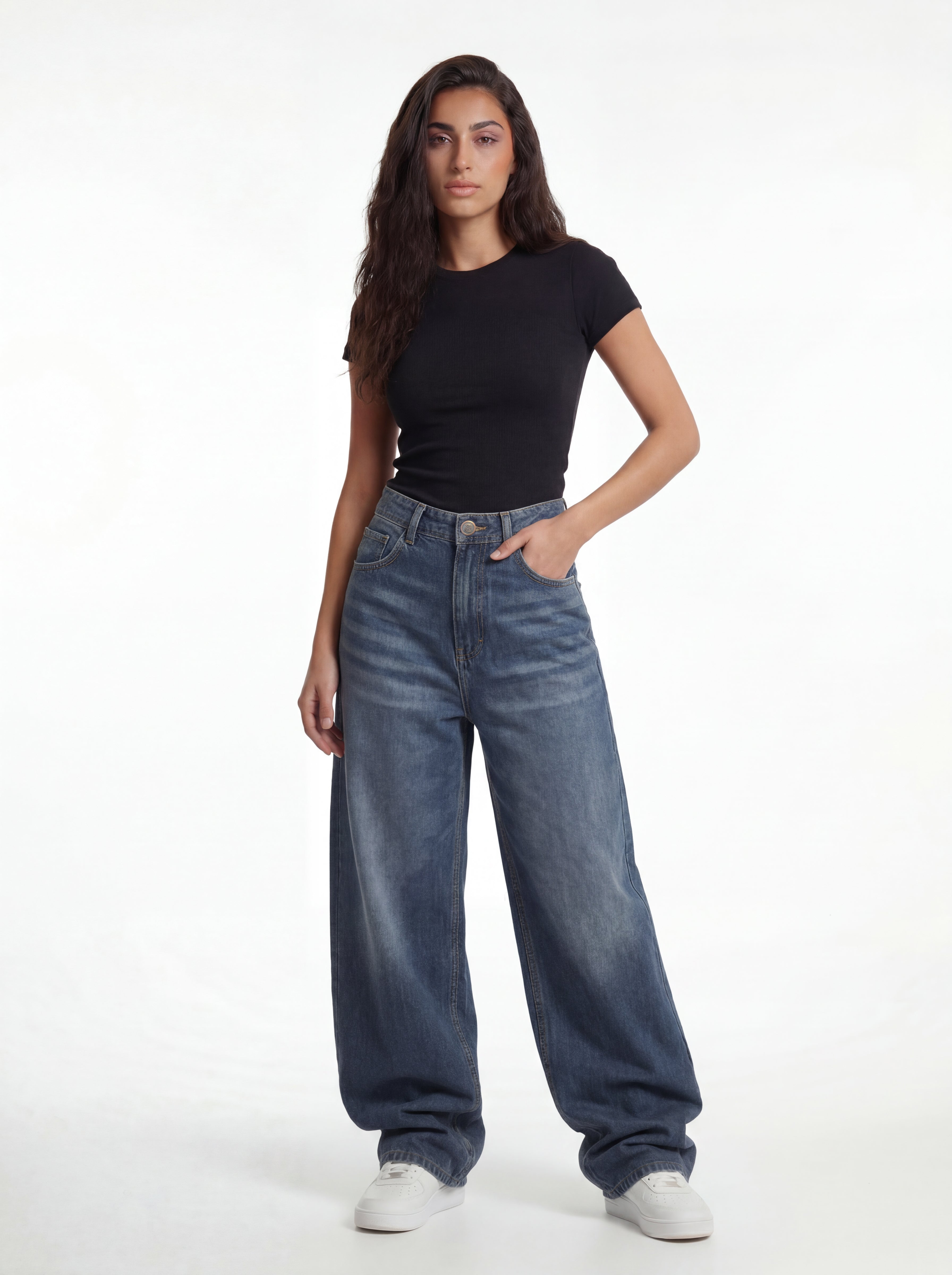 Baggy Fit Denim – Faded Indigo 1108