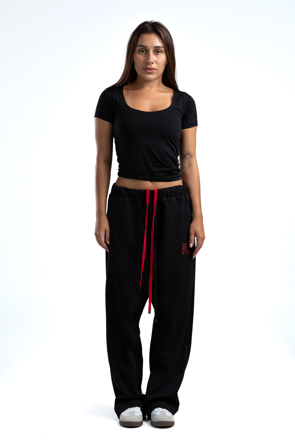 1033-Midnight Mood Unphased Jogger with Red Strap