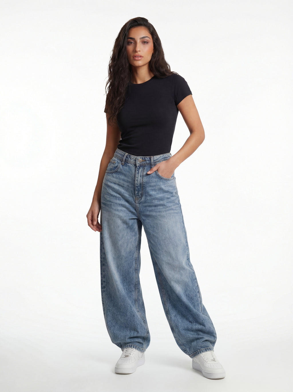 Baggy Fit Denim – Washed Sky 1104