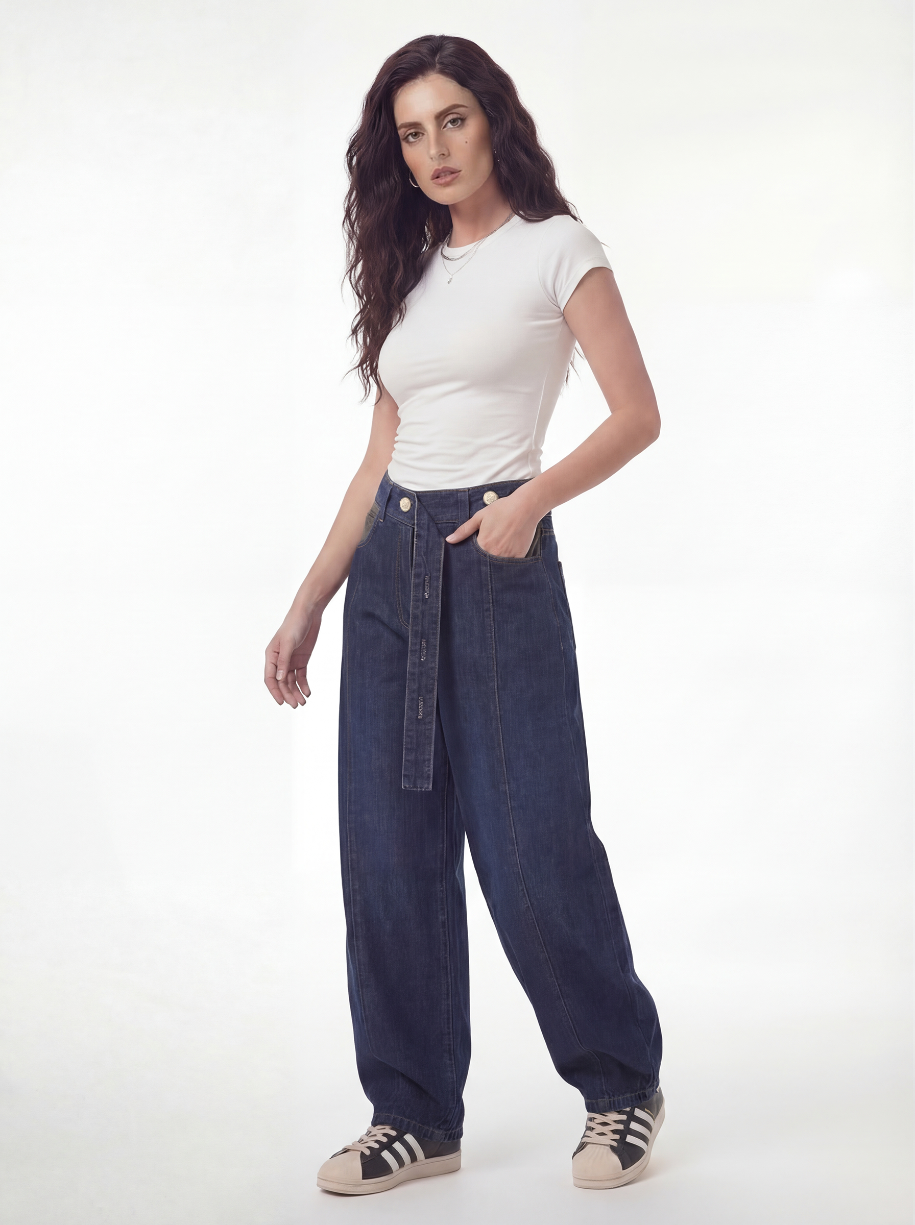 Overhang Belt Denim – Raw Blue Overdye 1130