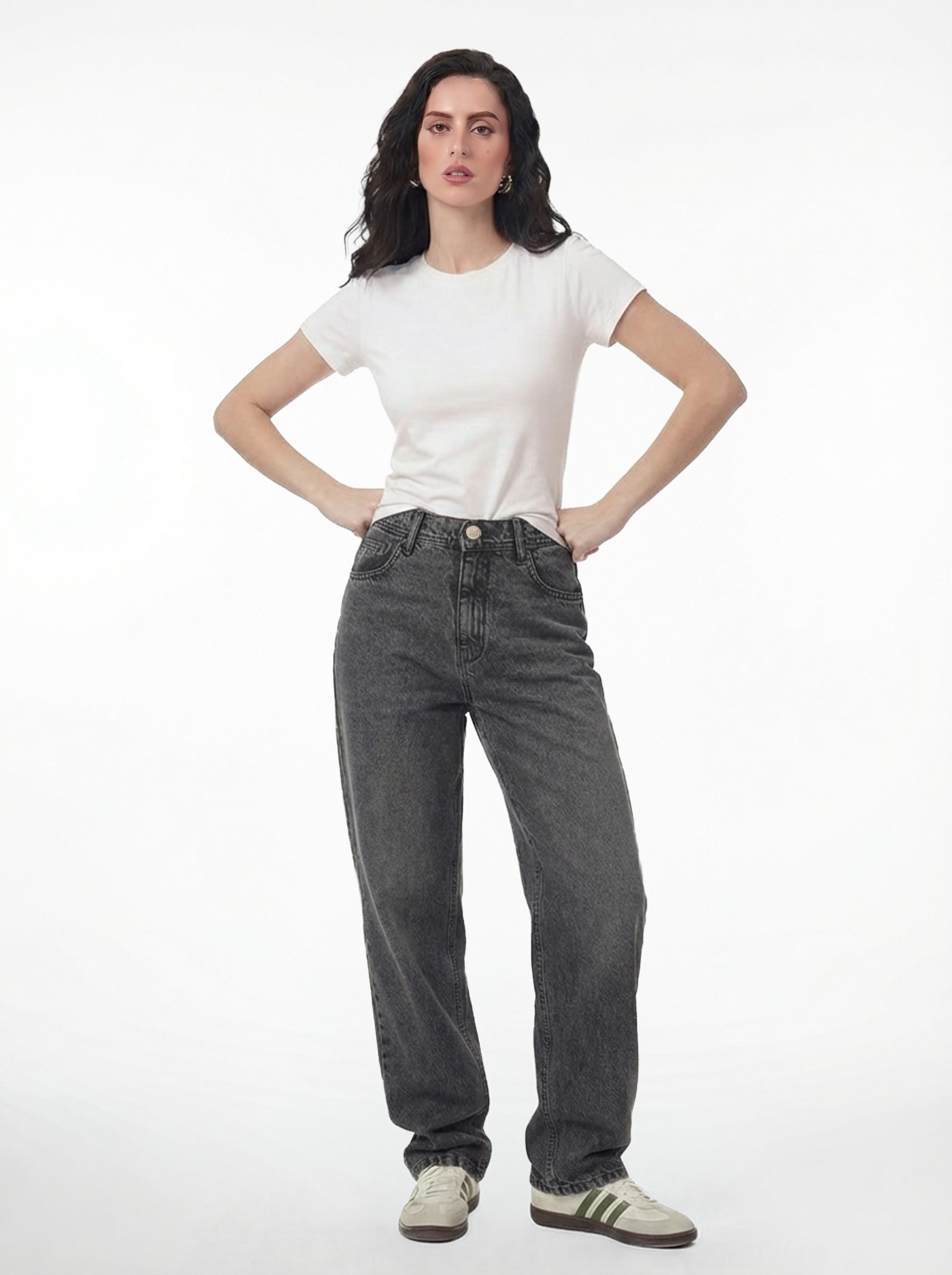 Straight Flipped Pocket — Charcoal 1082