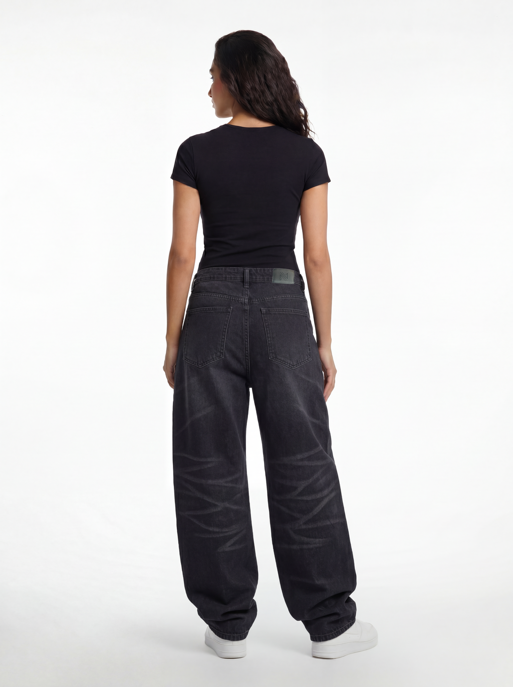 Baggy Fit Denim – Faded Black 1109