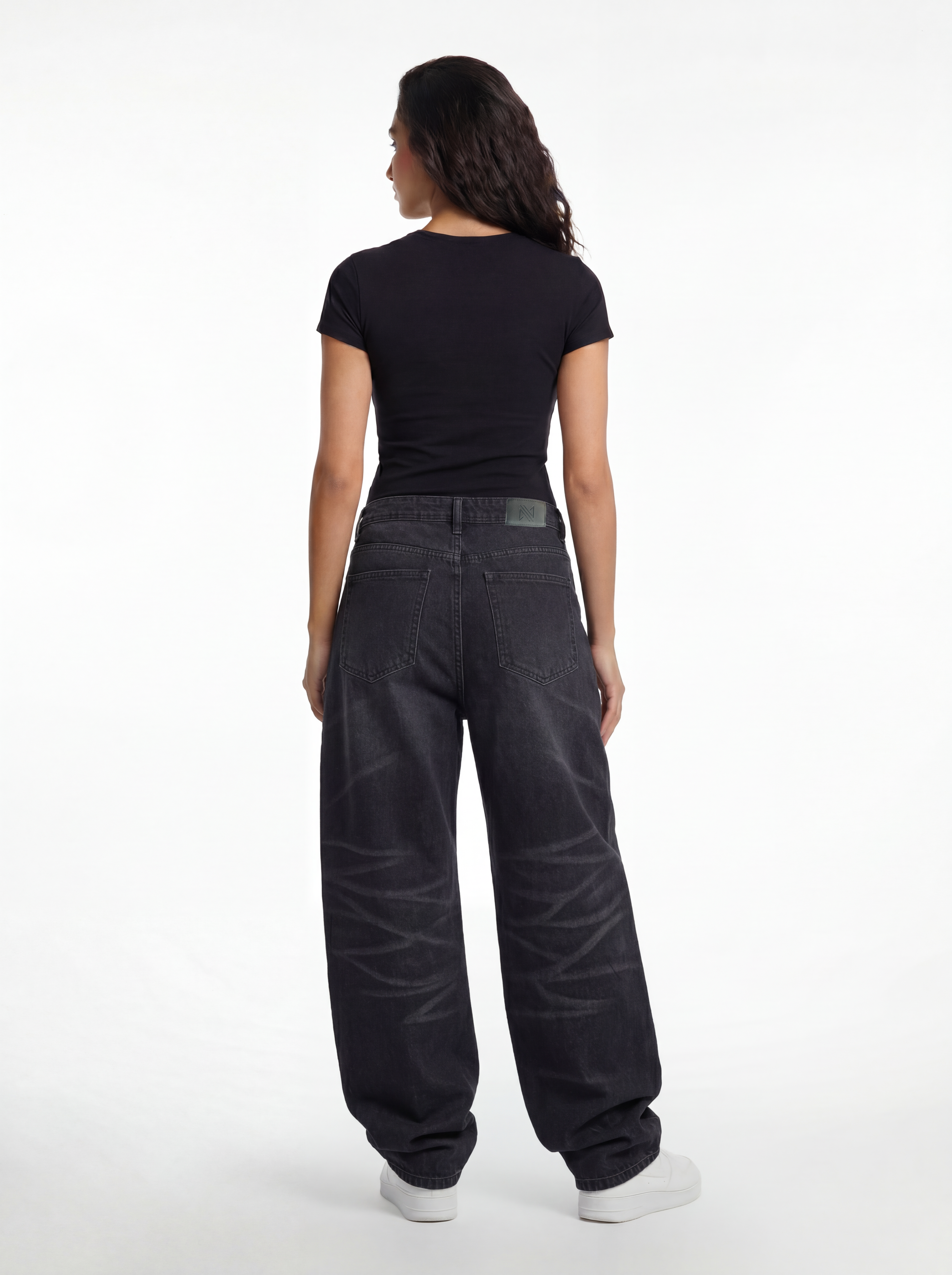 Baggy Fit Denim – Faded Black 1109