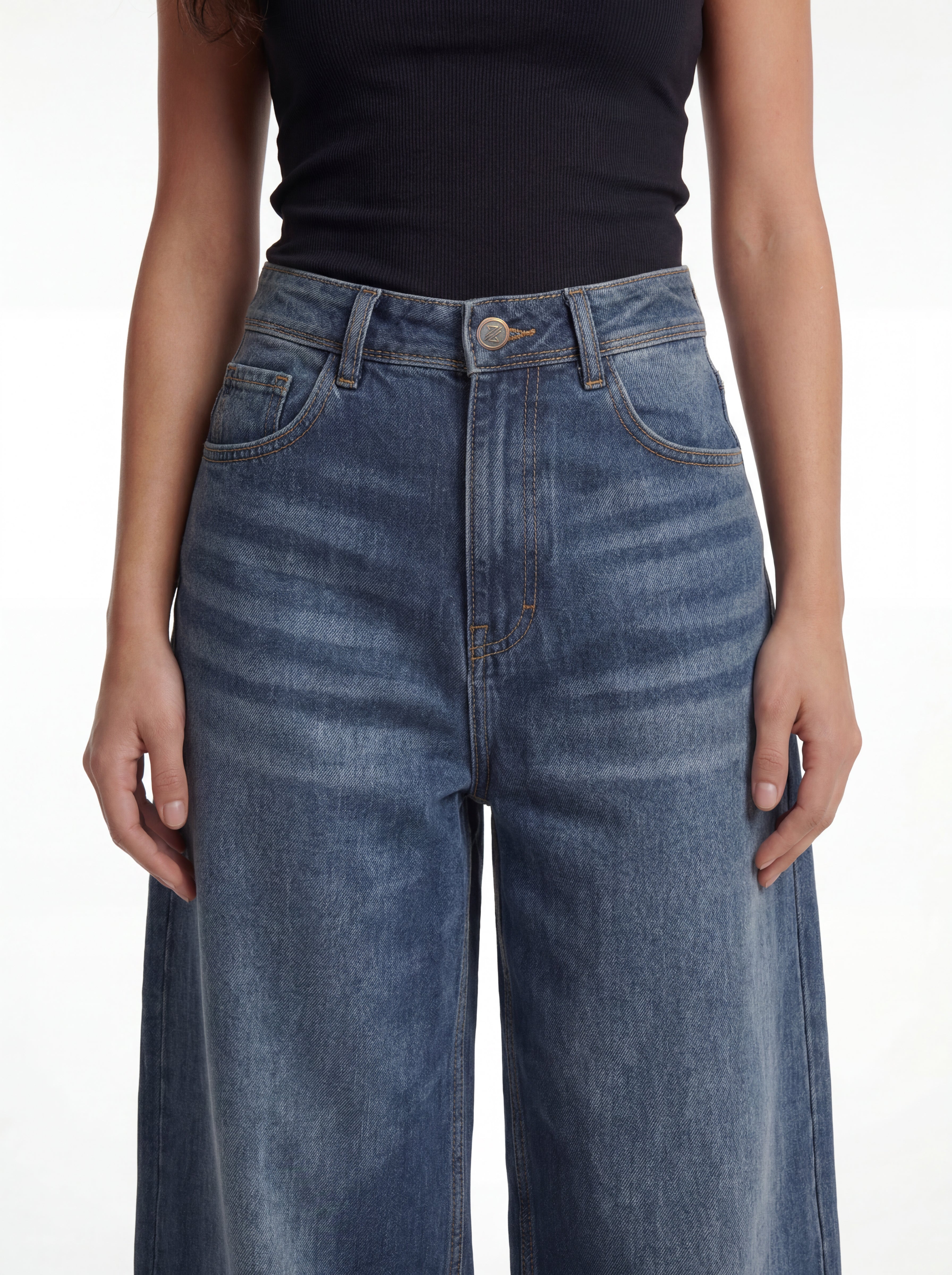 Baggy Fit Denim – Faded Indigo 1108