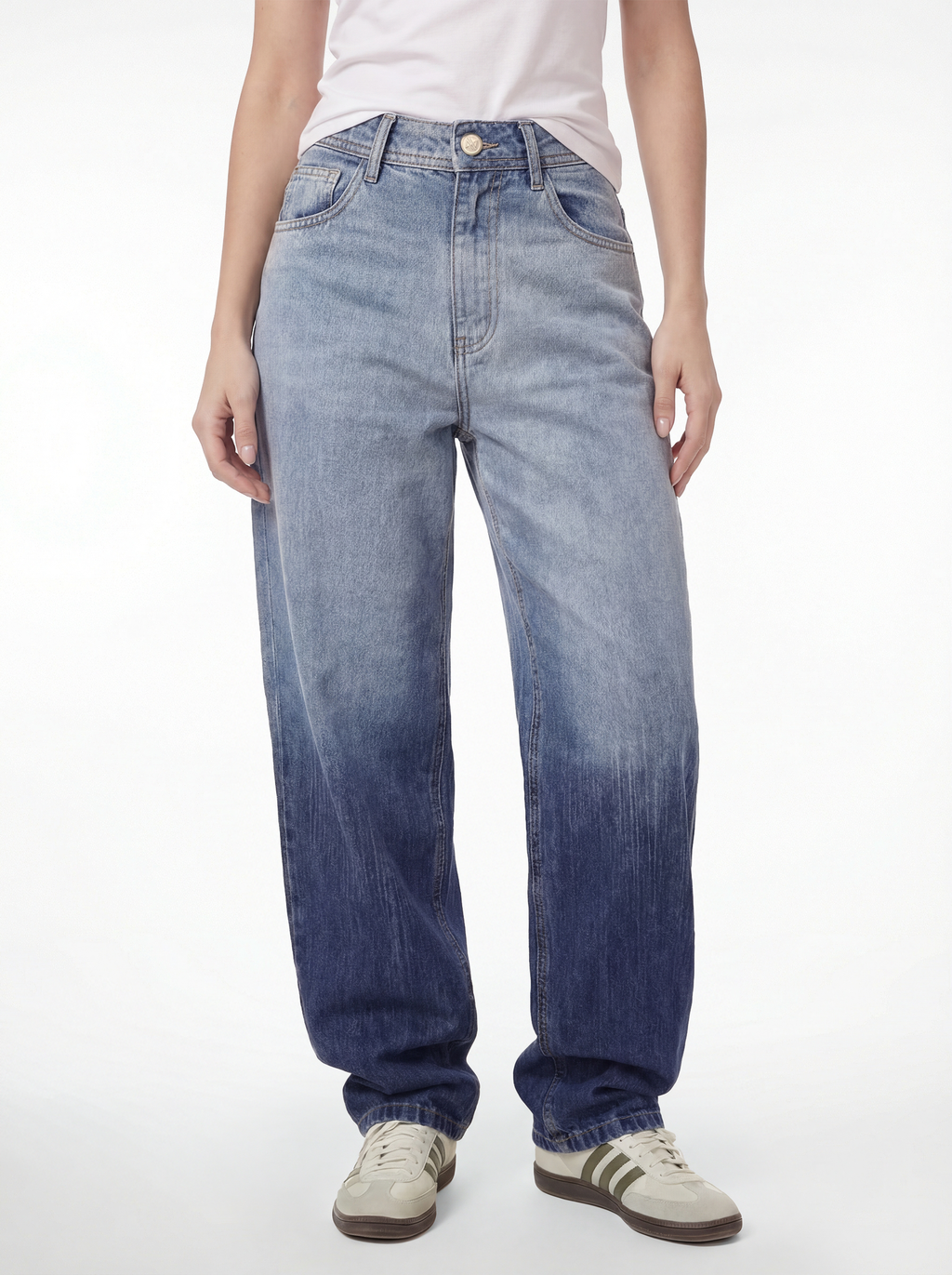 Straight Flipped Pocket — Line Spray Blue 1087