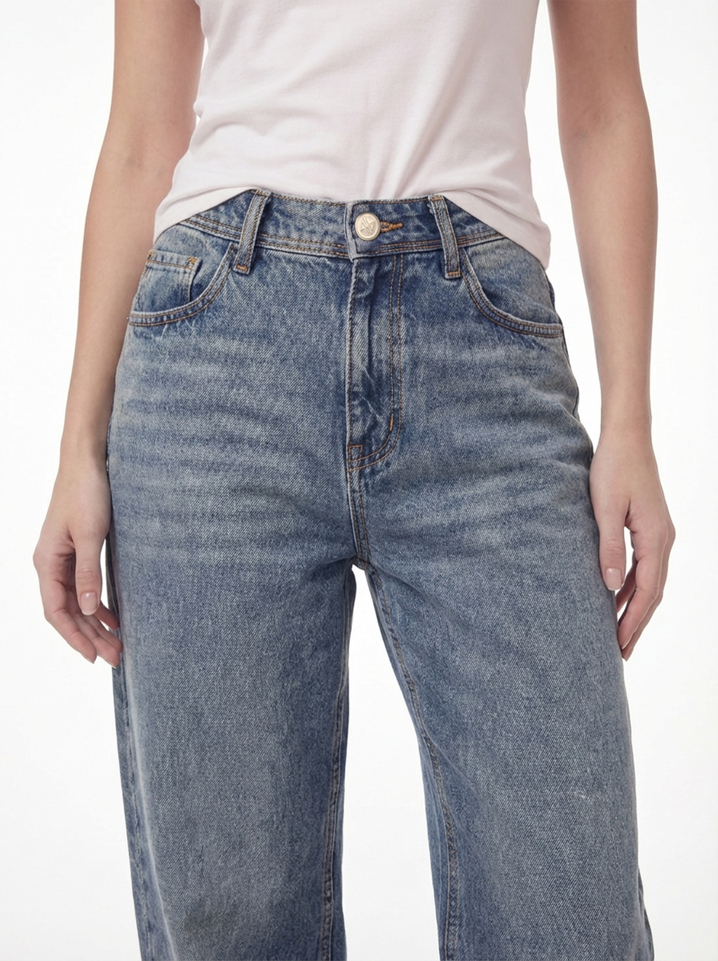 Straight Flipped Pocket — Sand Blue 1085