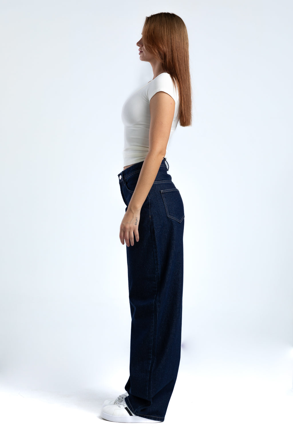 1012-Ink Blue Curve Tapered Jeans