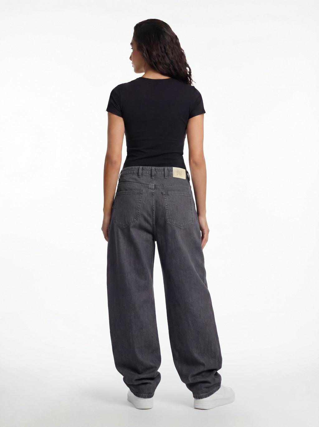 Baggy Fit Denim – Graphite Grey Stitch 1137