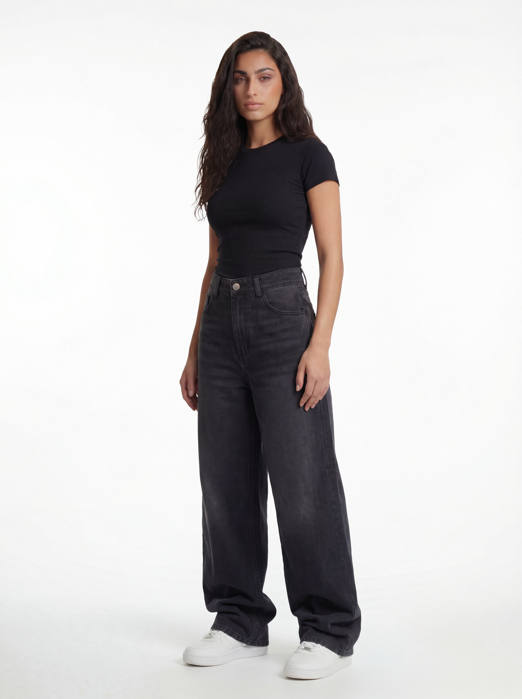 Baggy Fit Denim – Faded Black 1109