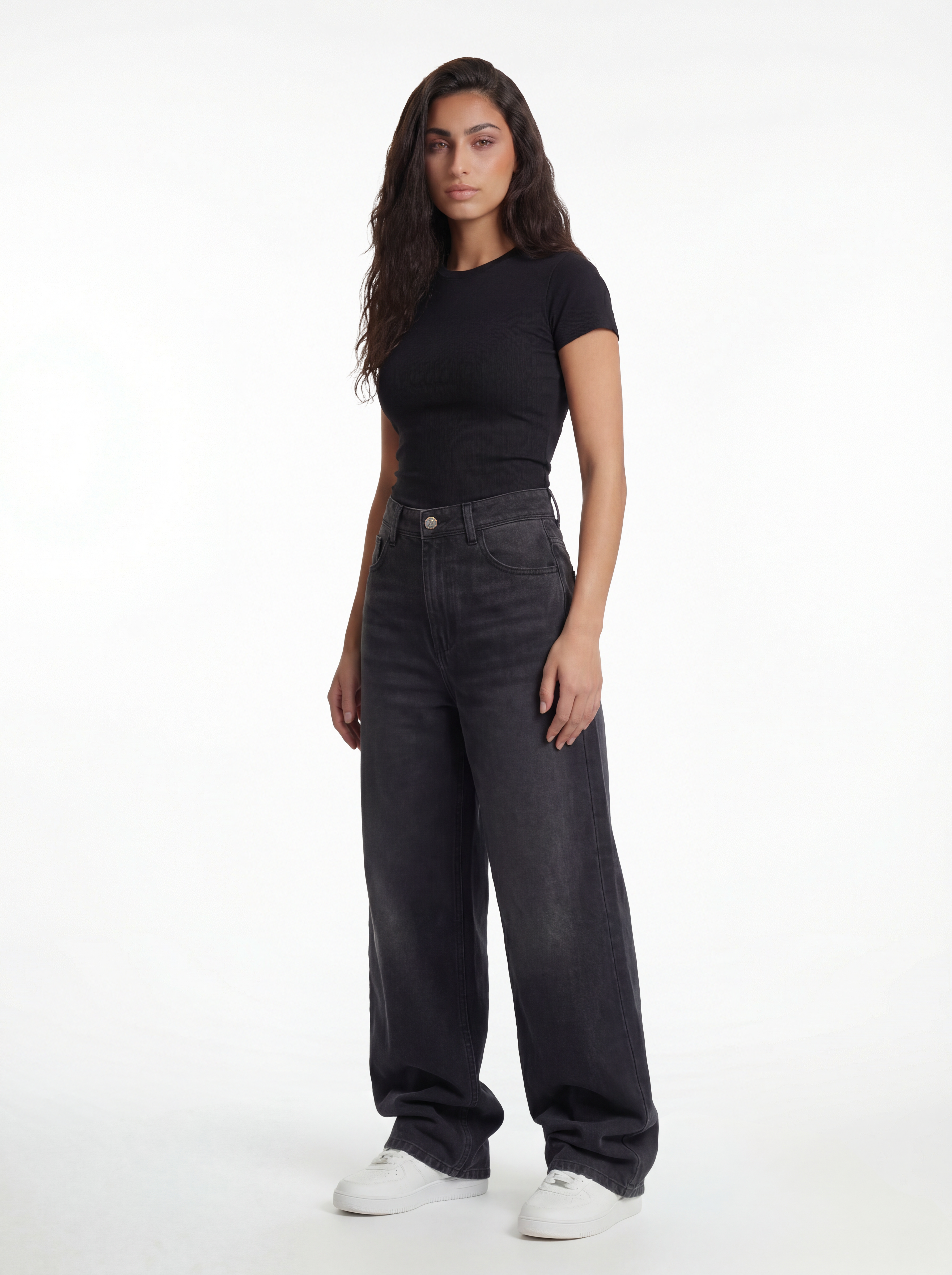 Baggy Fit Denim – Faded Black 1109