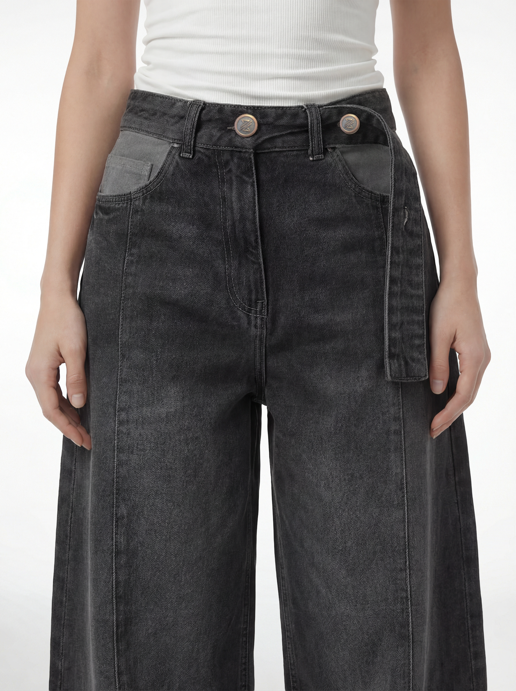 Overhang Belt Denim – Smoky Black 1125