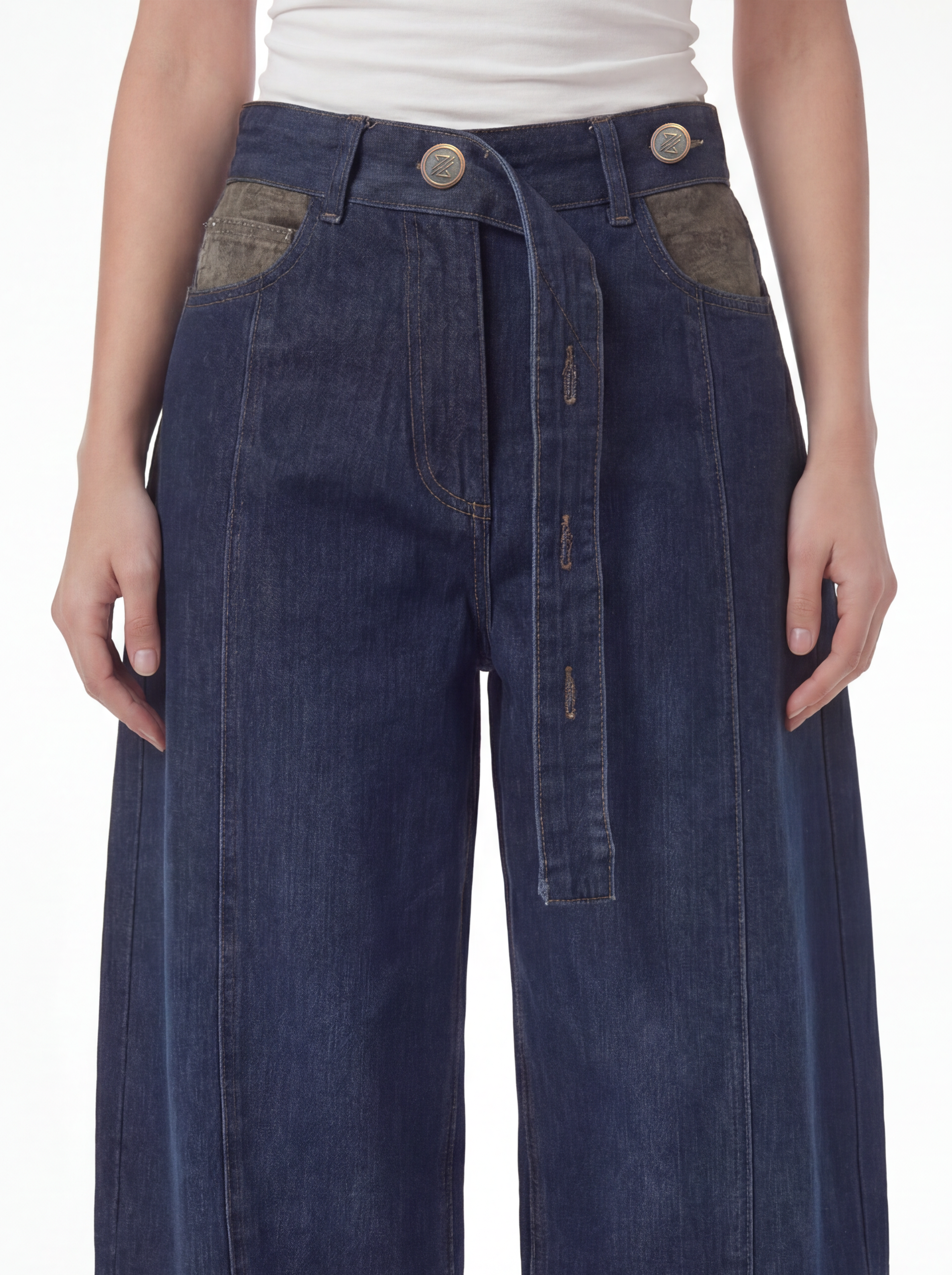 Overhang Belt Denim – Raw Blue Overdye 1130