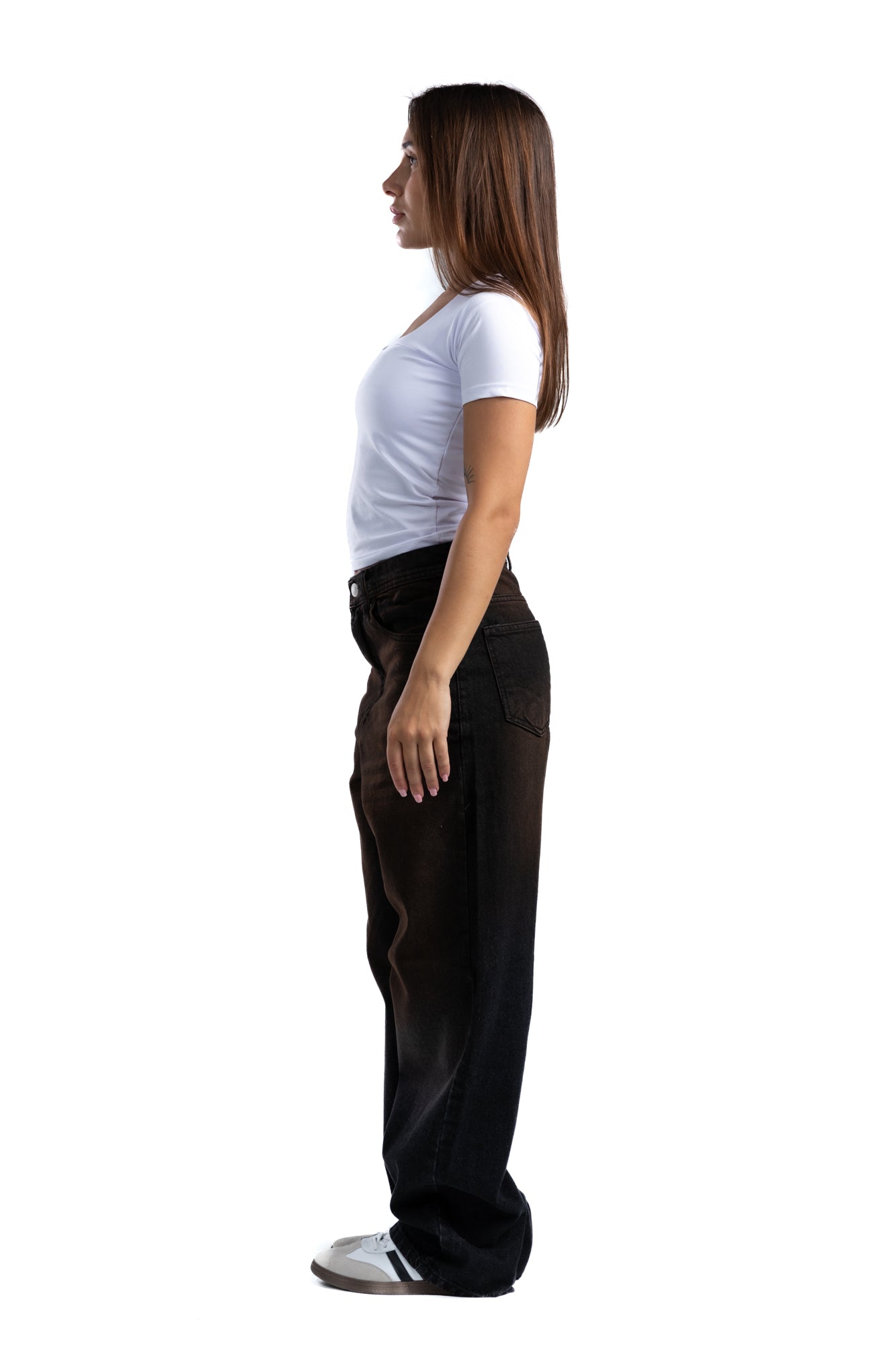 1043-Deep Rust Relaxed Silhouette Jeans