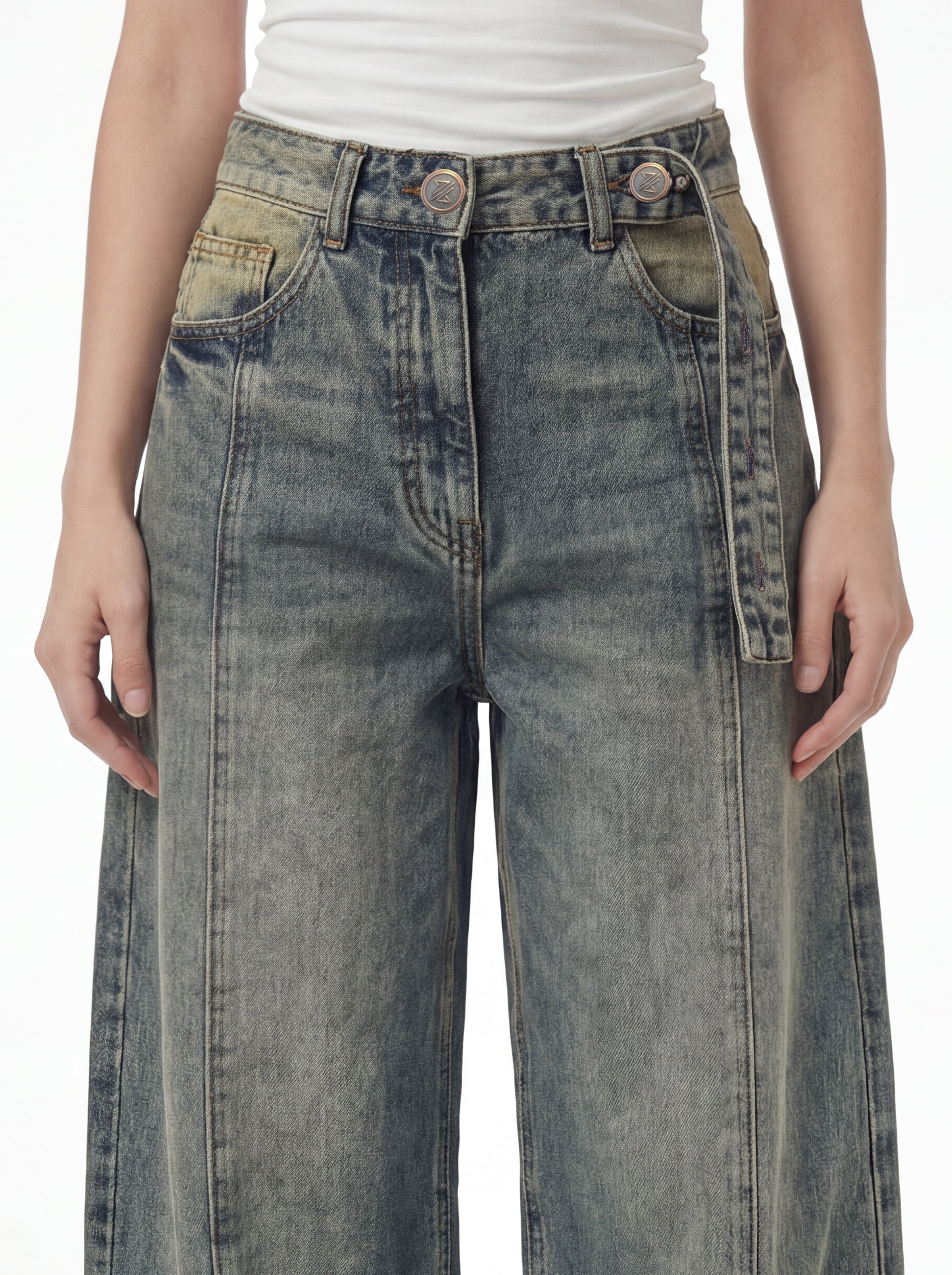 Overhang Belt Denim – Faded Blue 1131