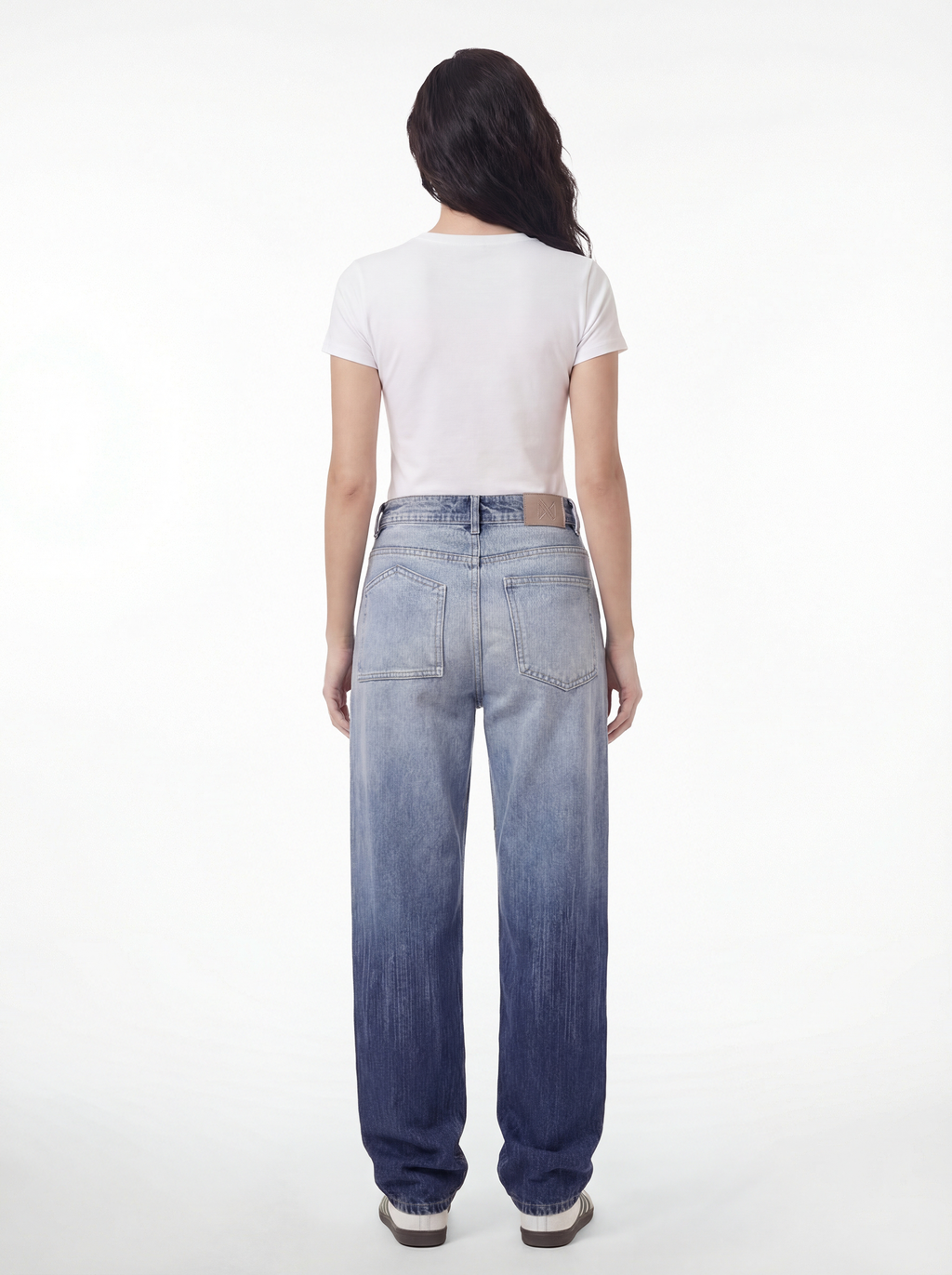 Straight Flipped Pocket — Line Spray Blue 1087