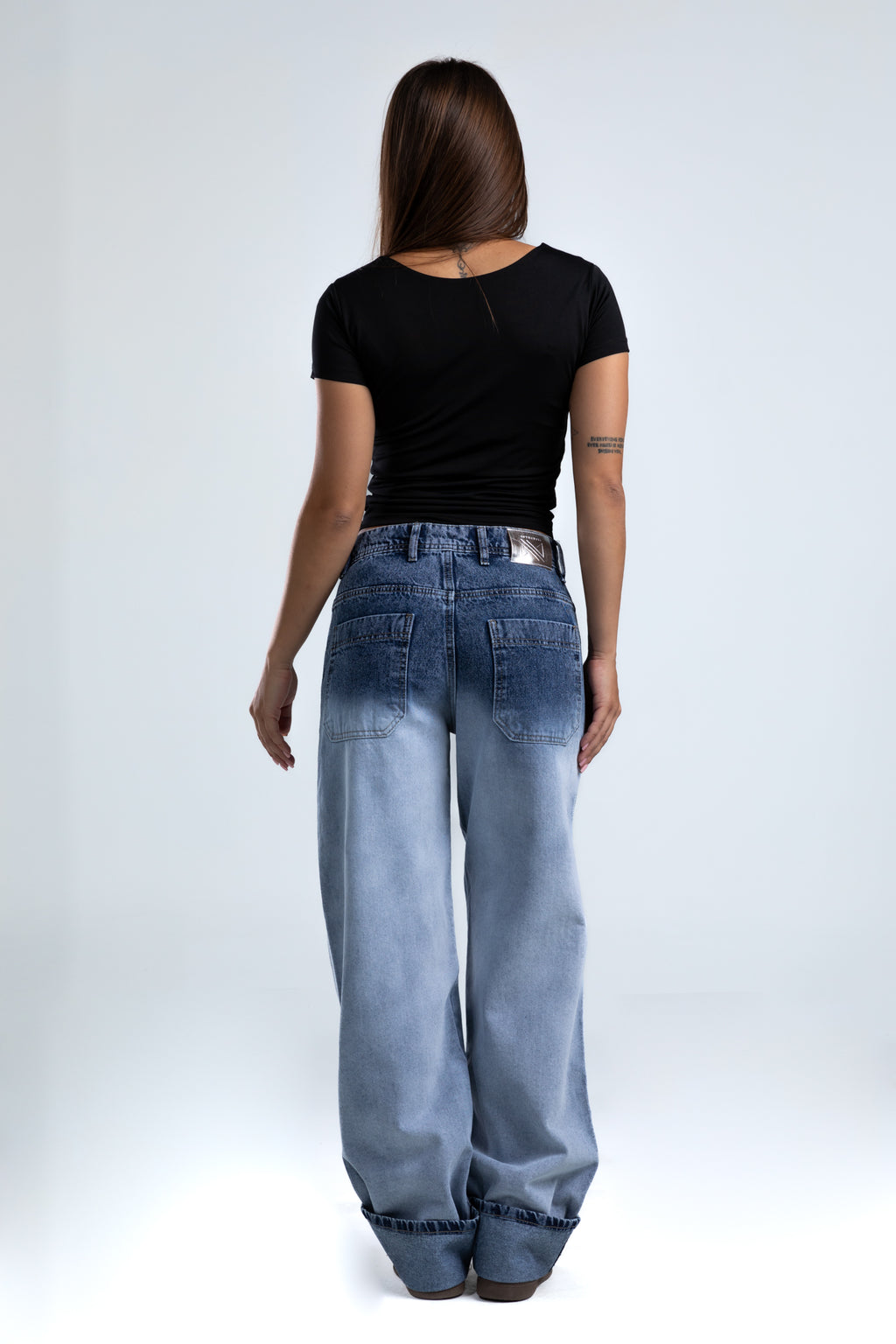 1025-Folden Hem – Ocean Tint Jeans
