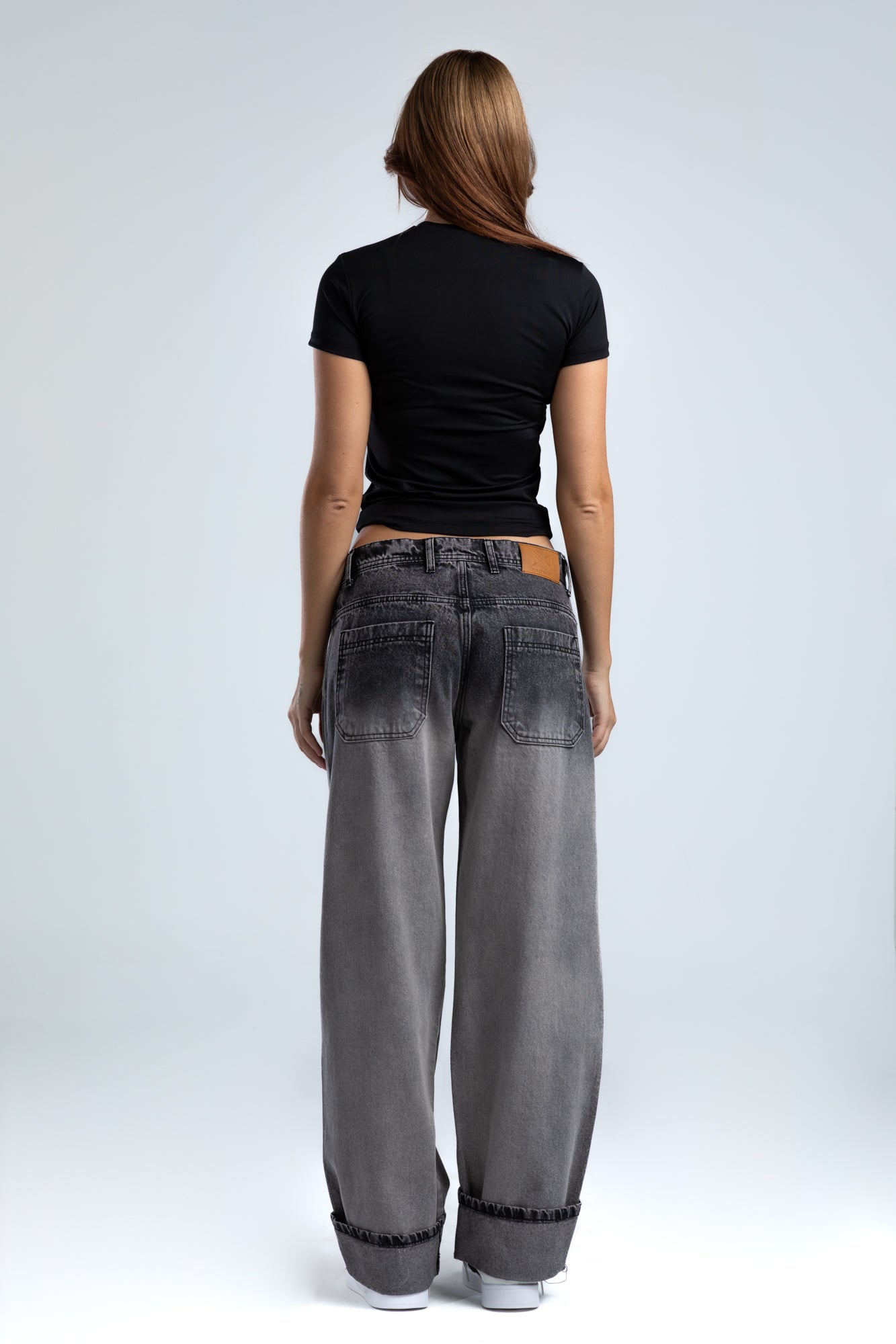 1026-Folded Hem – Smoke Fade Jeans