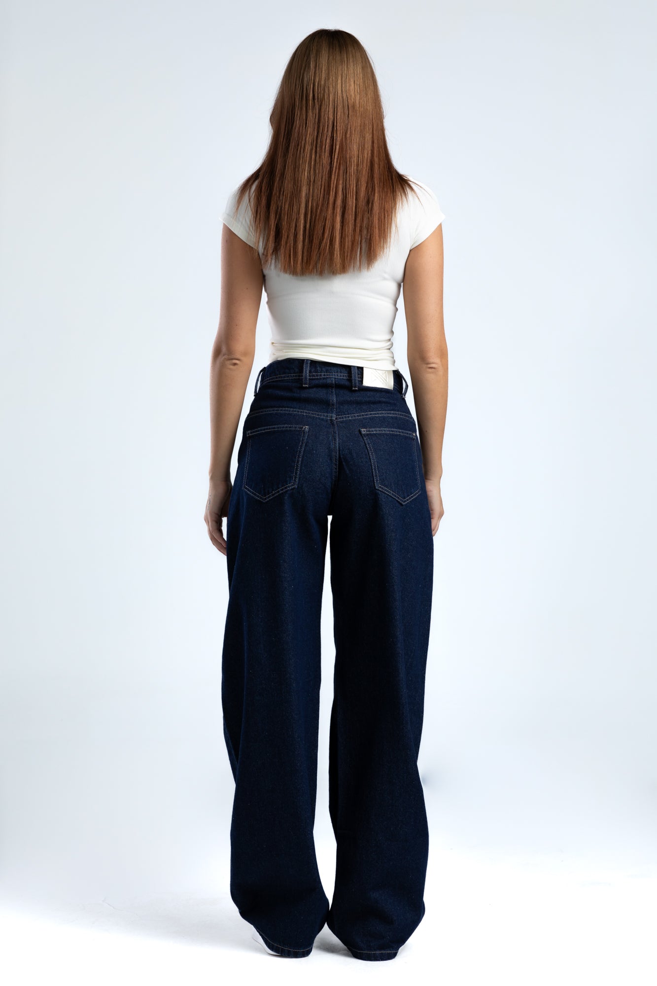 1012-Ink Blue Curve Tapered Jeans