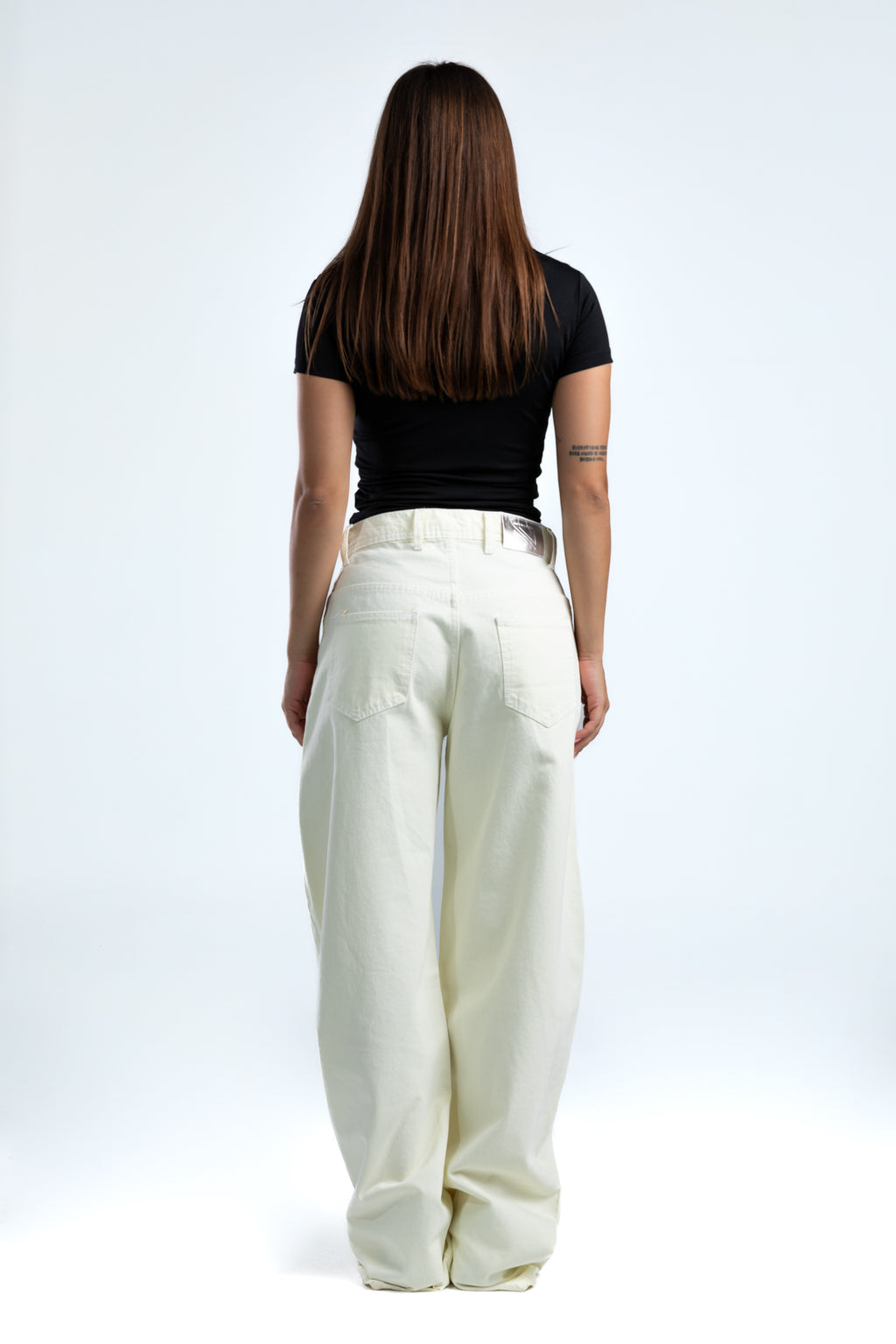 1010-Butter Yellow Curve Tapered Pants