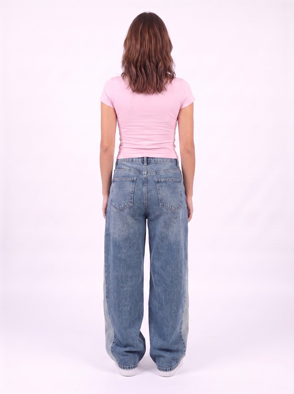 Tinted blue sided jeans
