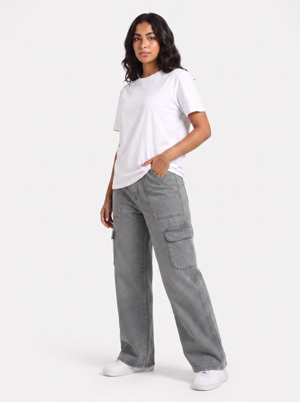 Grey Cargo Pants