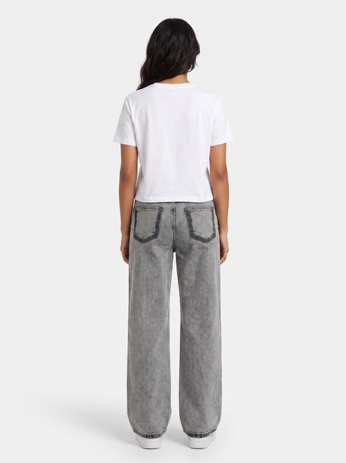 Edge penciled gray jeans 2018