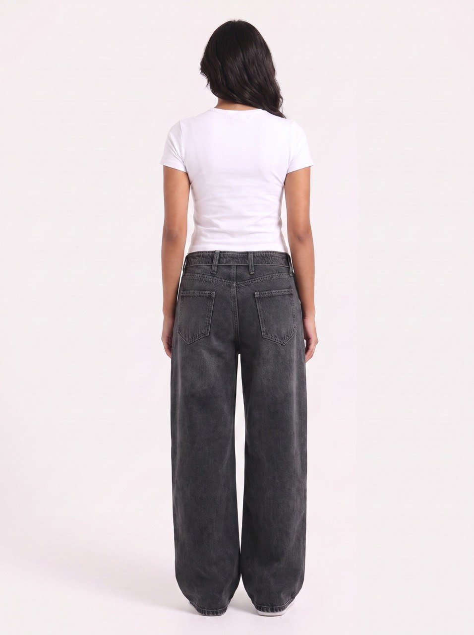 Flipped waist jeans