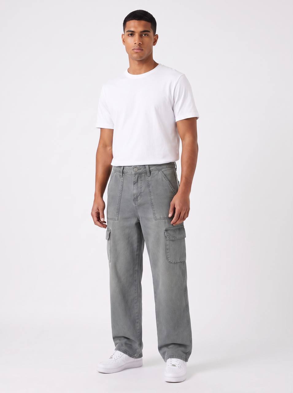 Grey Cargo Pants