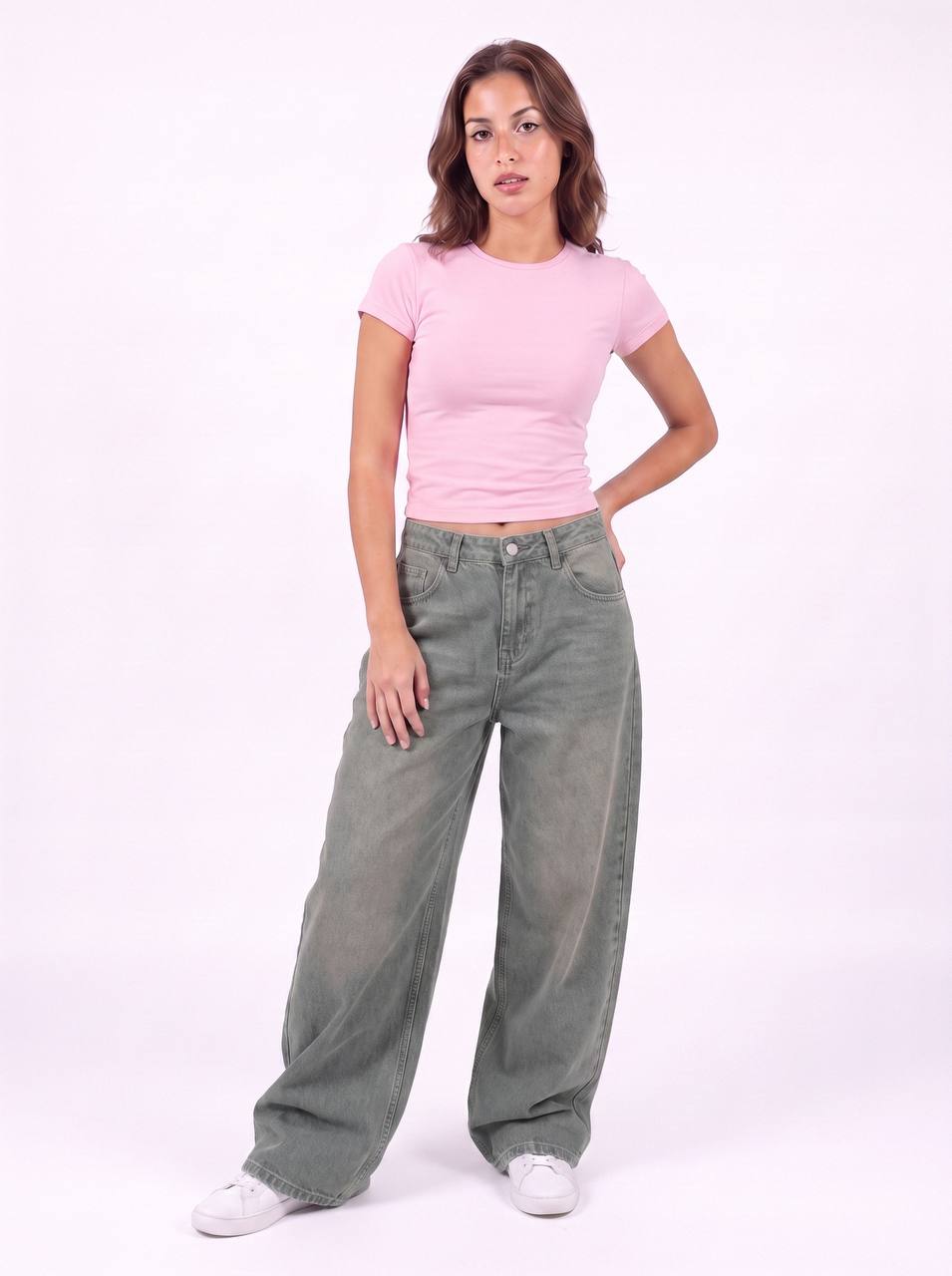 Tinted gray sided jeans