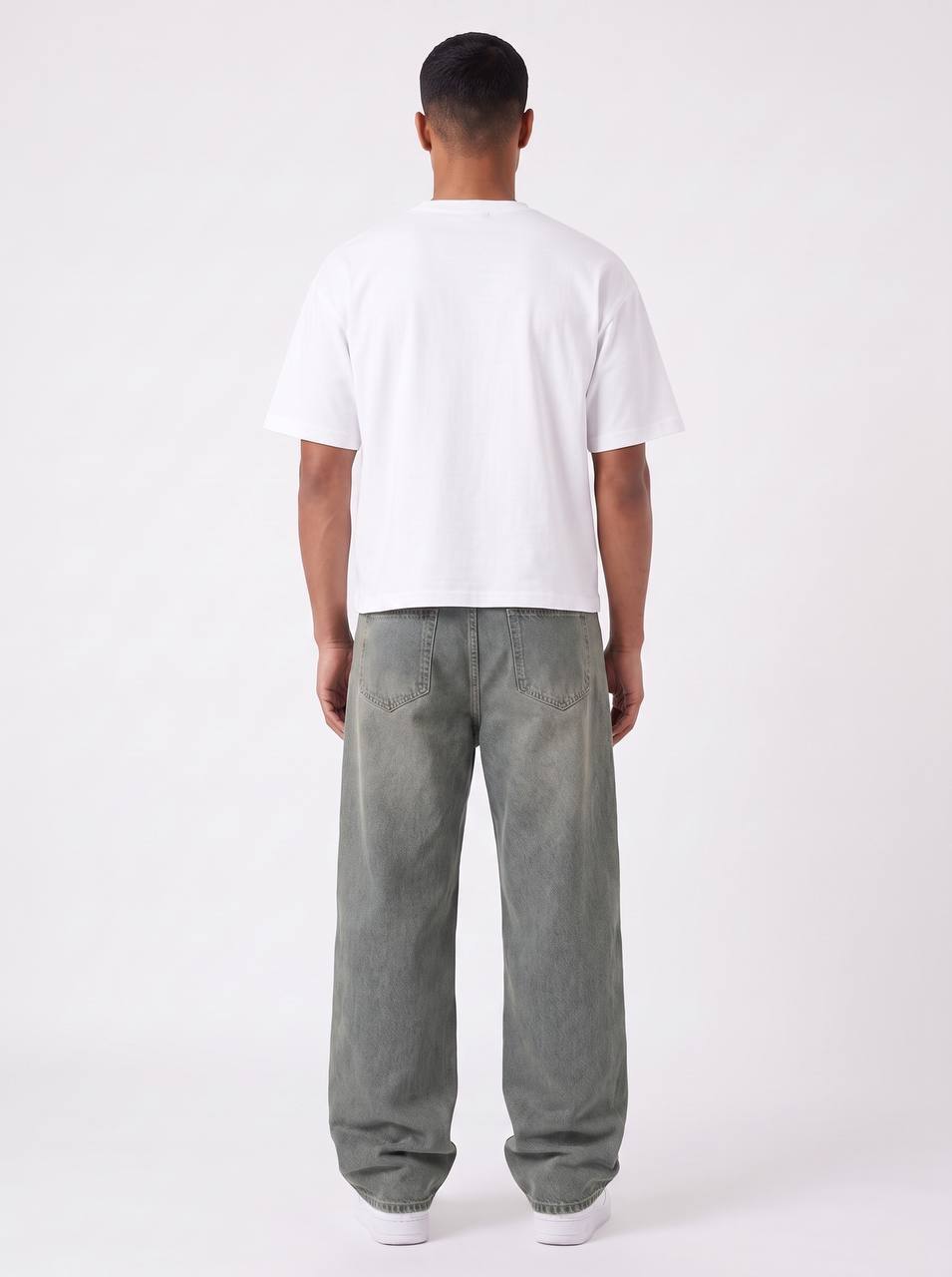 Tinted gray sided jeans