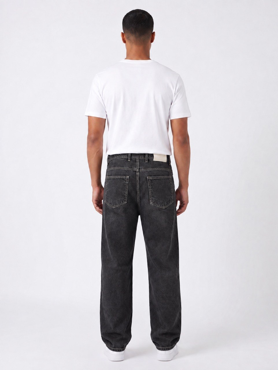Wide leg charcoal jeans 2020