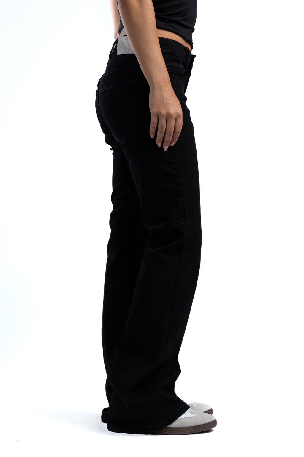 1030-Noir Flare: Navy Thread Edition – Stretch Fit · Lycra Fabric