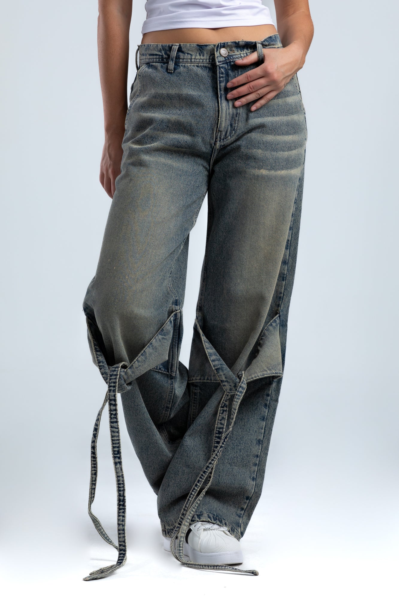 1023-Knot Ready __ Dirty Blue Jeans