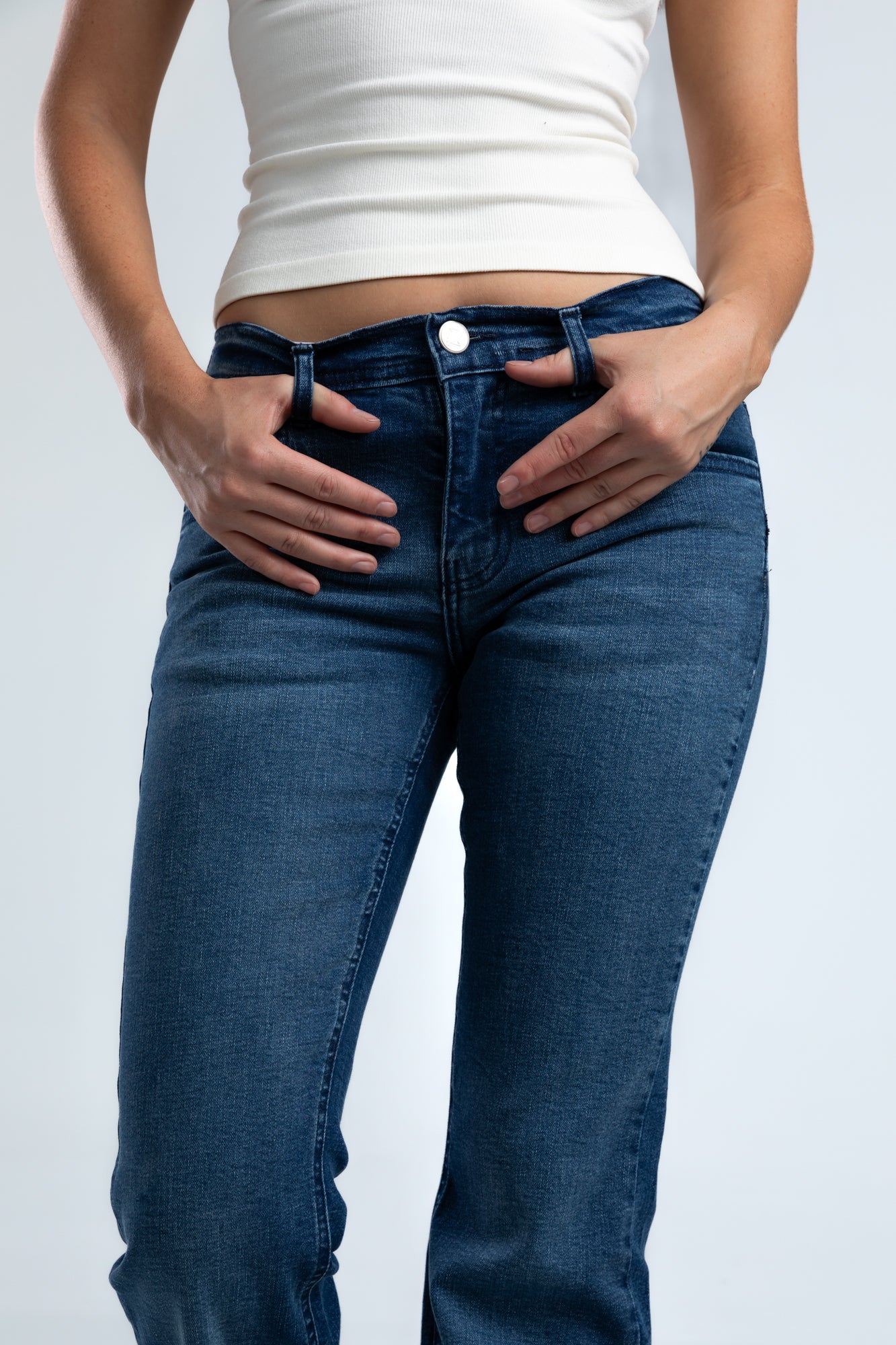 1031-Mid Blue Flare – Stretch Fit · Lycra Fabric