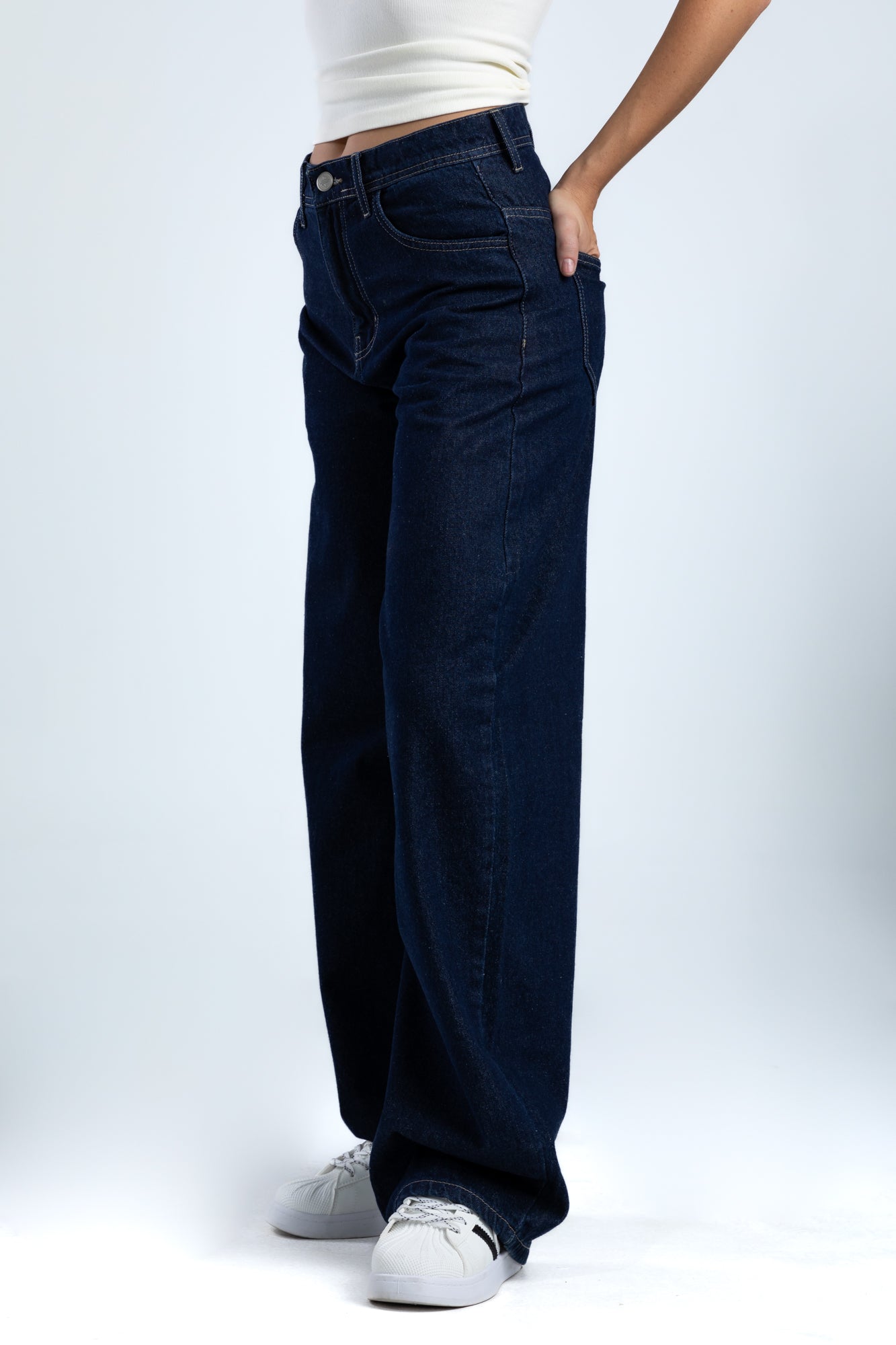 1012-Ink Blue Curve Tapered Jeans