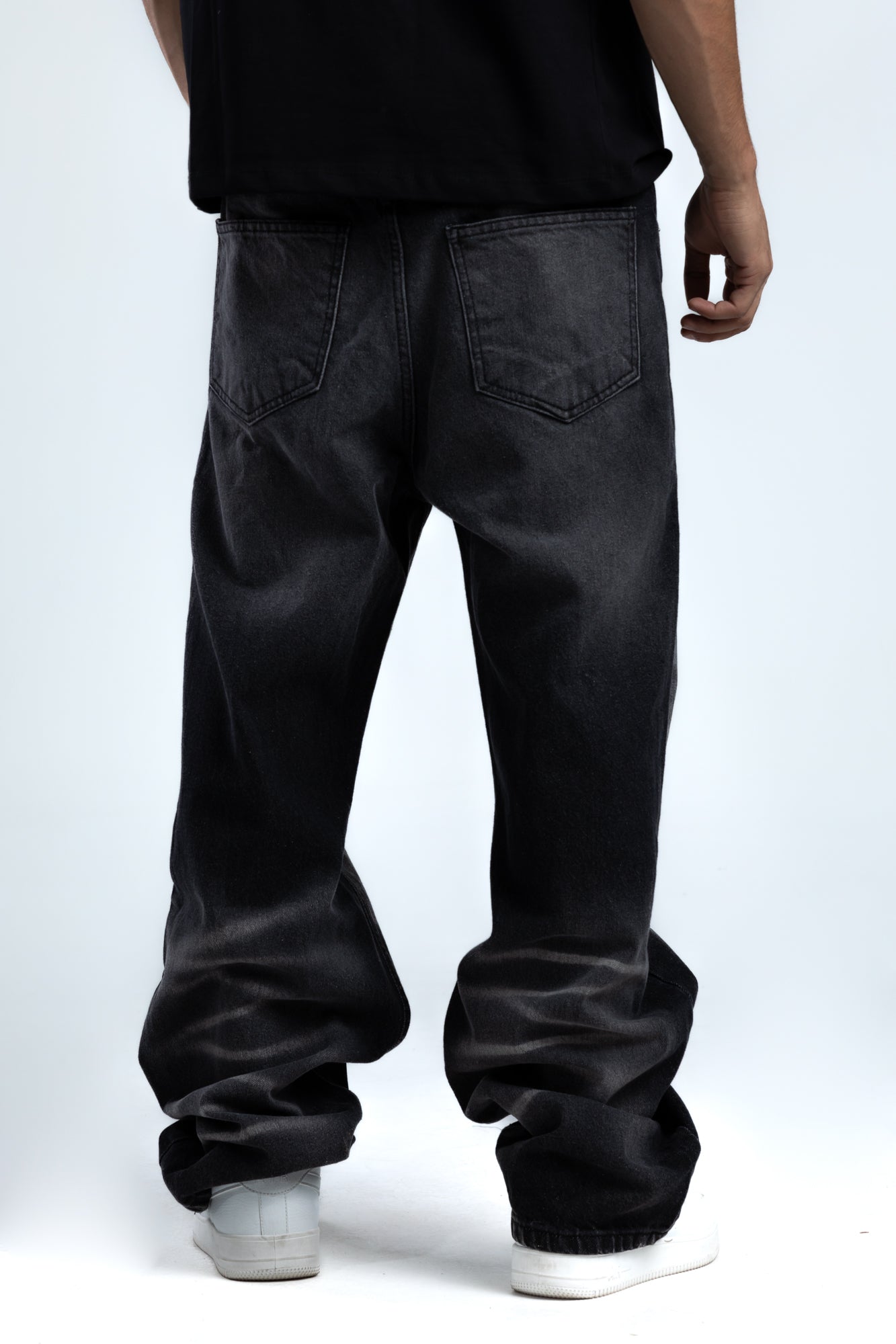 1059-Dark Static Relaxed Silhouette Jeans