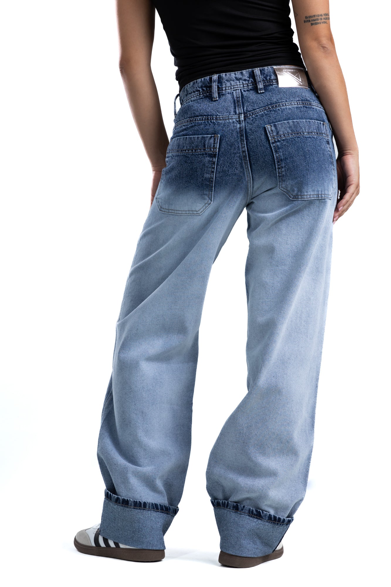 1025-Folden Hem – Ocean Tint Jeans