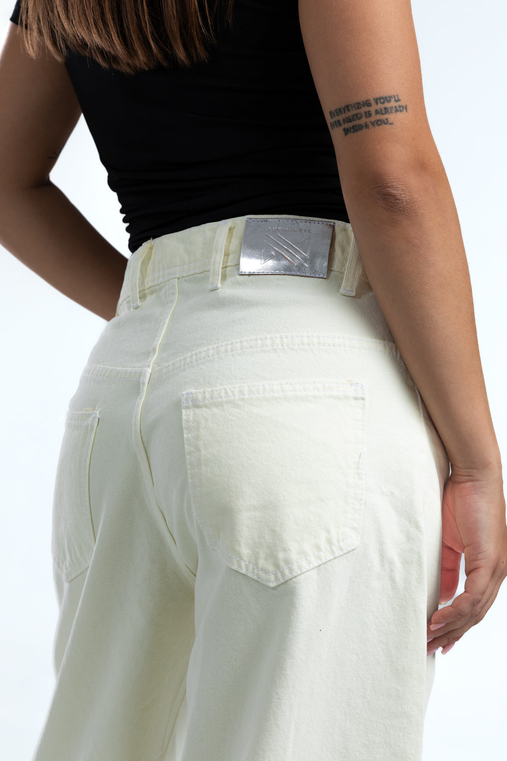 1010-Butter Yellow Curve Tapered Pants