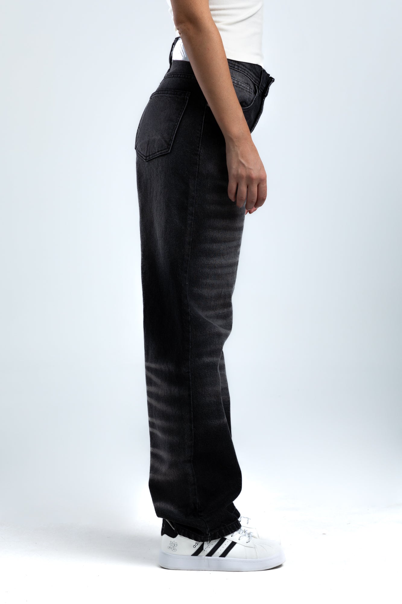 1059-Dark Static Relaxed Silhouette Jeans