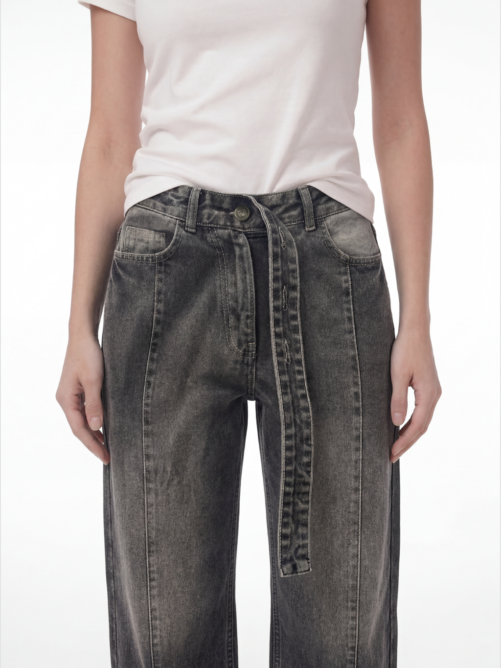 Overhang Belt Denim – Ash Grey 1126