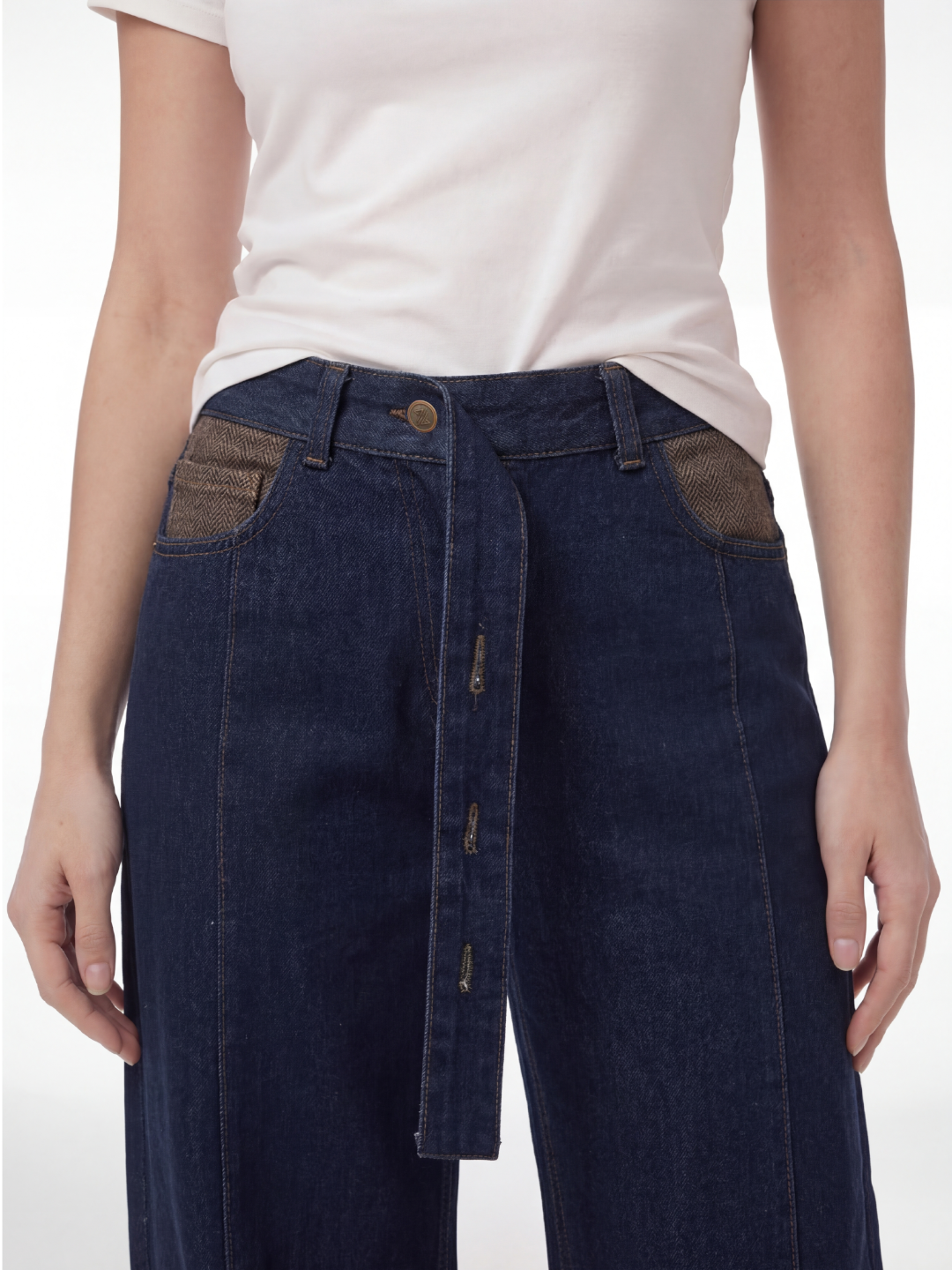 Overhang Belt Denim – Raw Blue Overdye 1130